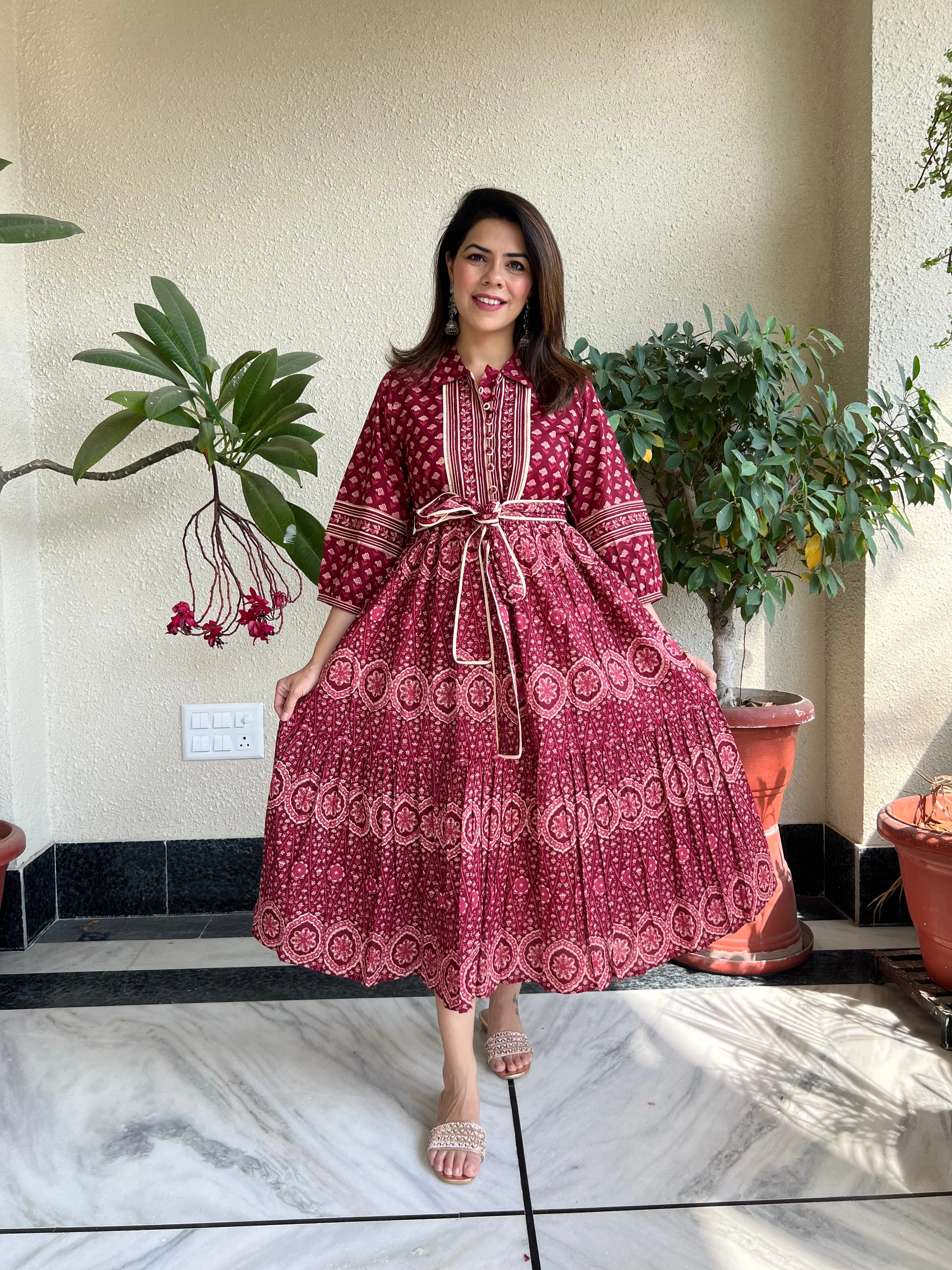 PRE-ORDER | Kalyani Dress | Wine
