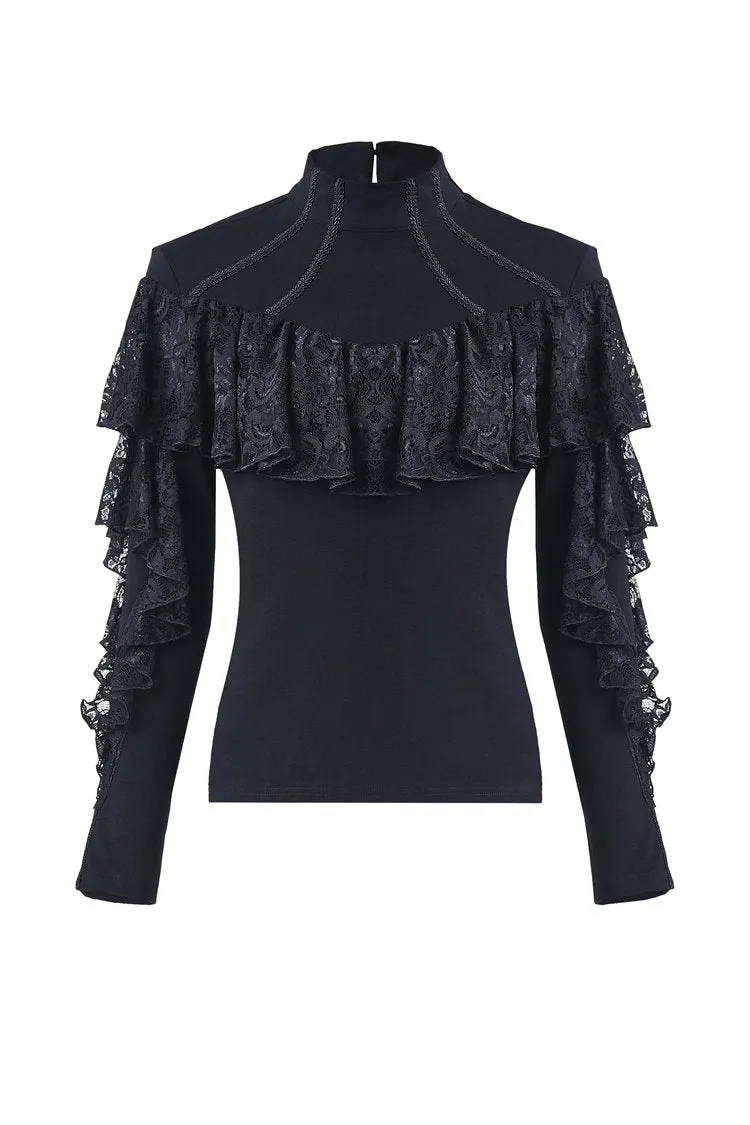 Punk lacey knitted T-shirt TW176