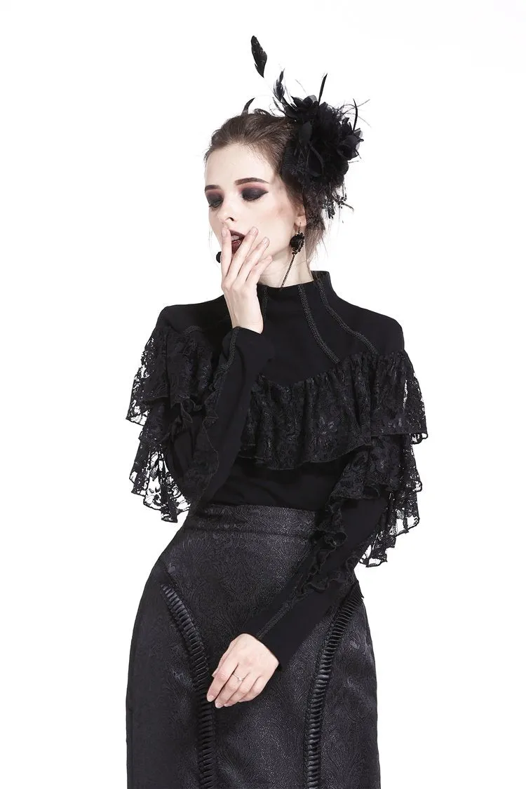 Punk lacey knitted T-shirt TW176