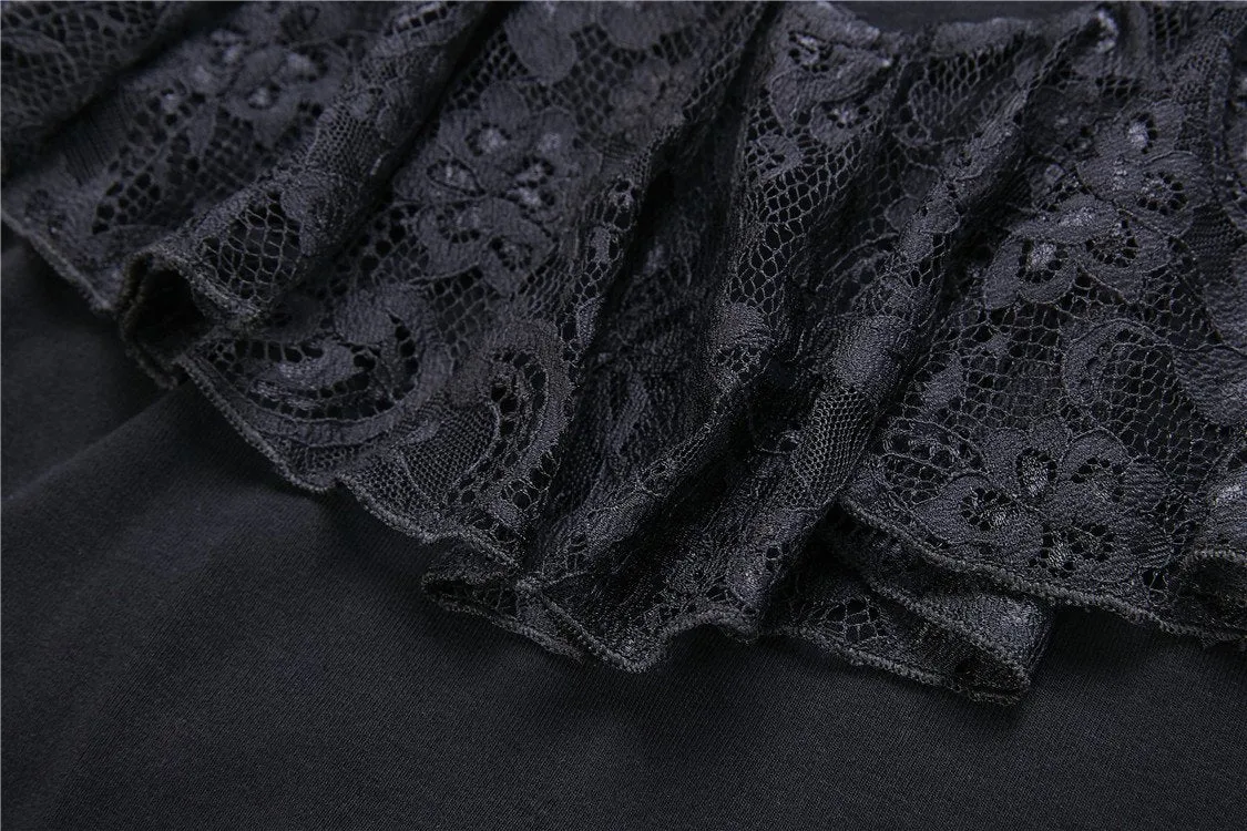 Punk lacey knitted T-shirt TW176