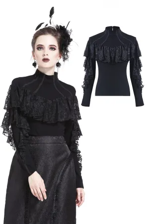 Punk lacey knitted T-shirt TW176