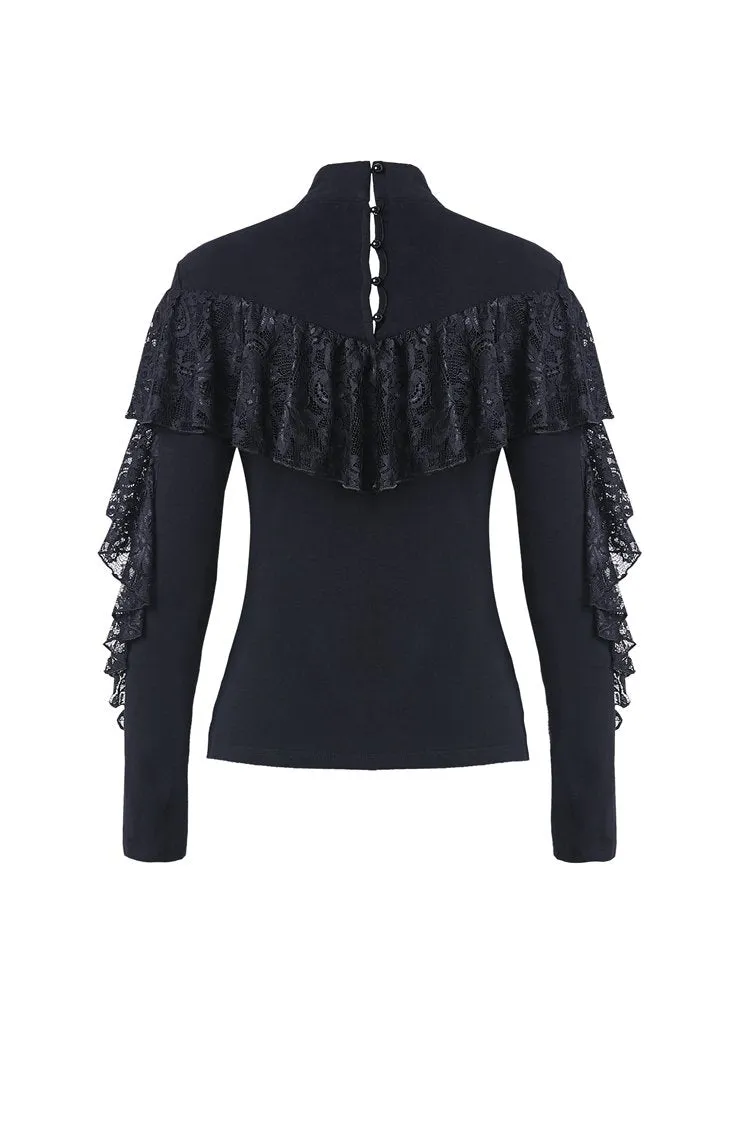 Punk lacey knitted T-shirt TW176