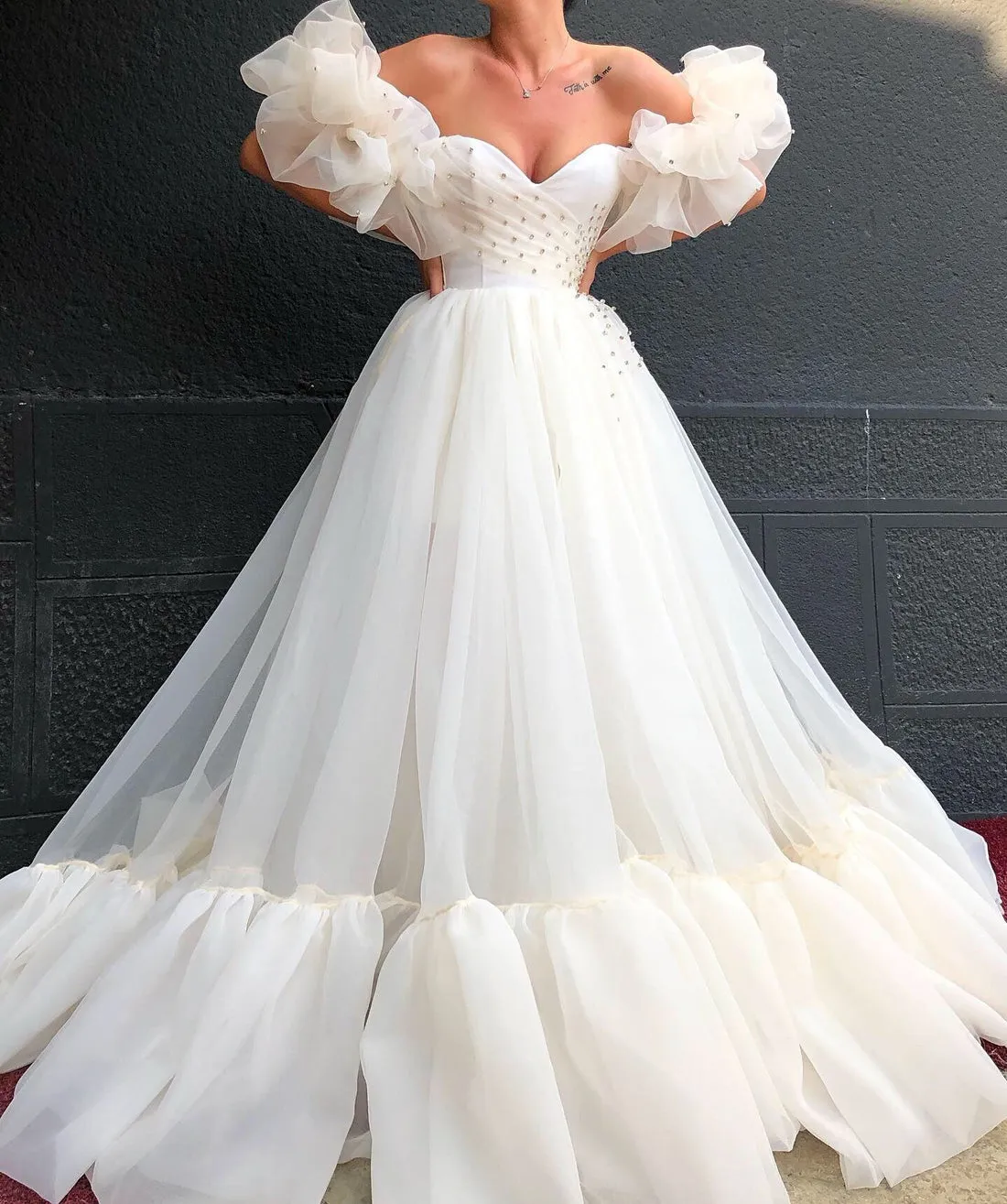 Ramona Elegant White Evening Dress