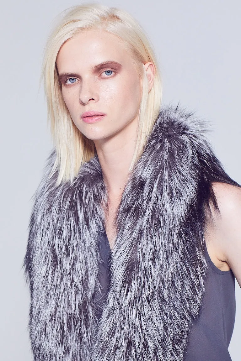 Ricky Silver Fox Fur Collar