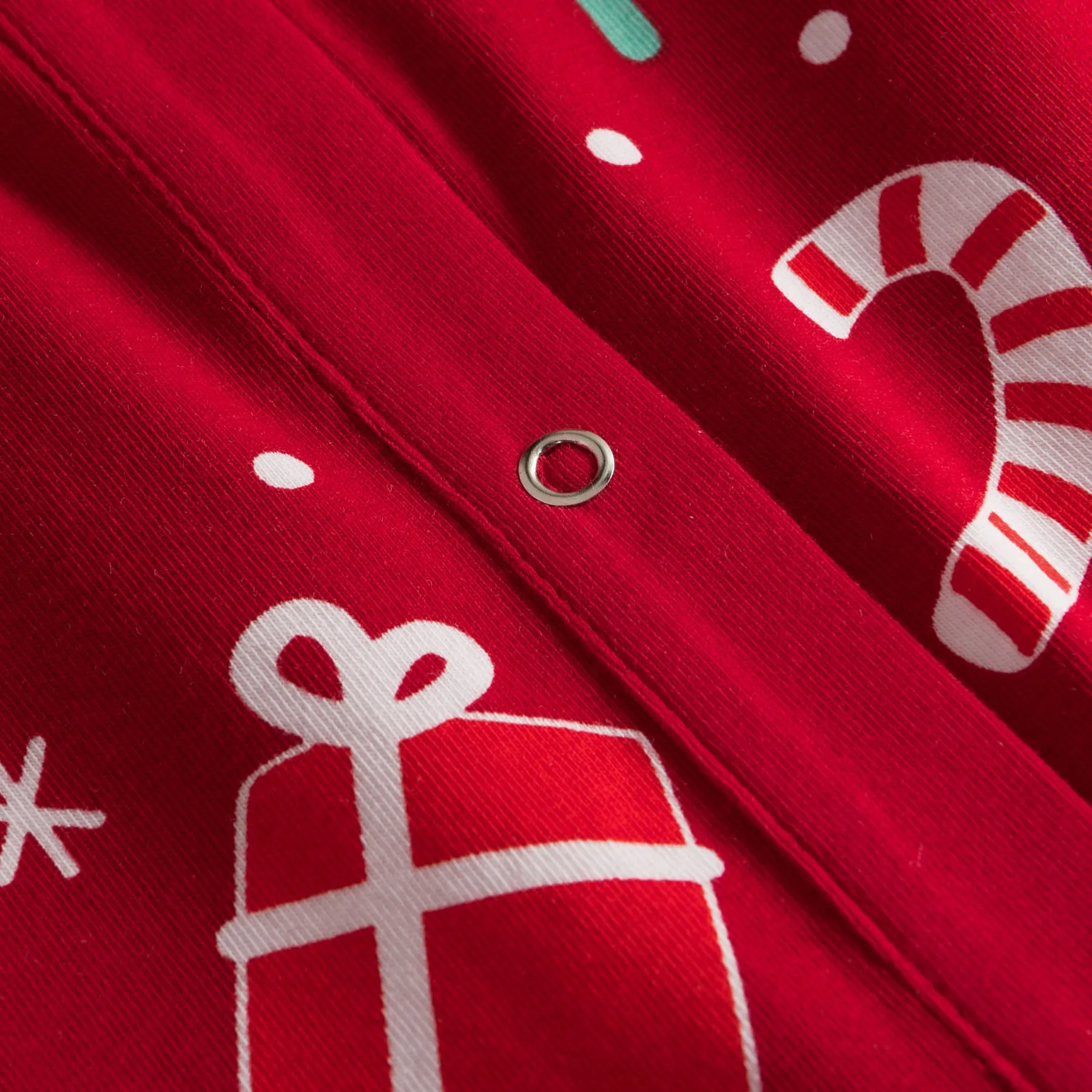 Rotes Weihnachtsmuster Overall Weihnachtspyjama Kinder