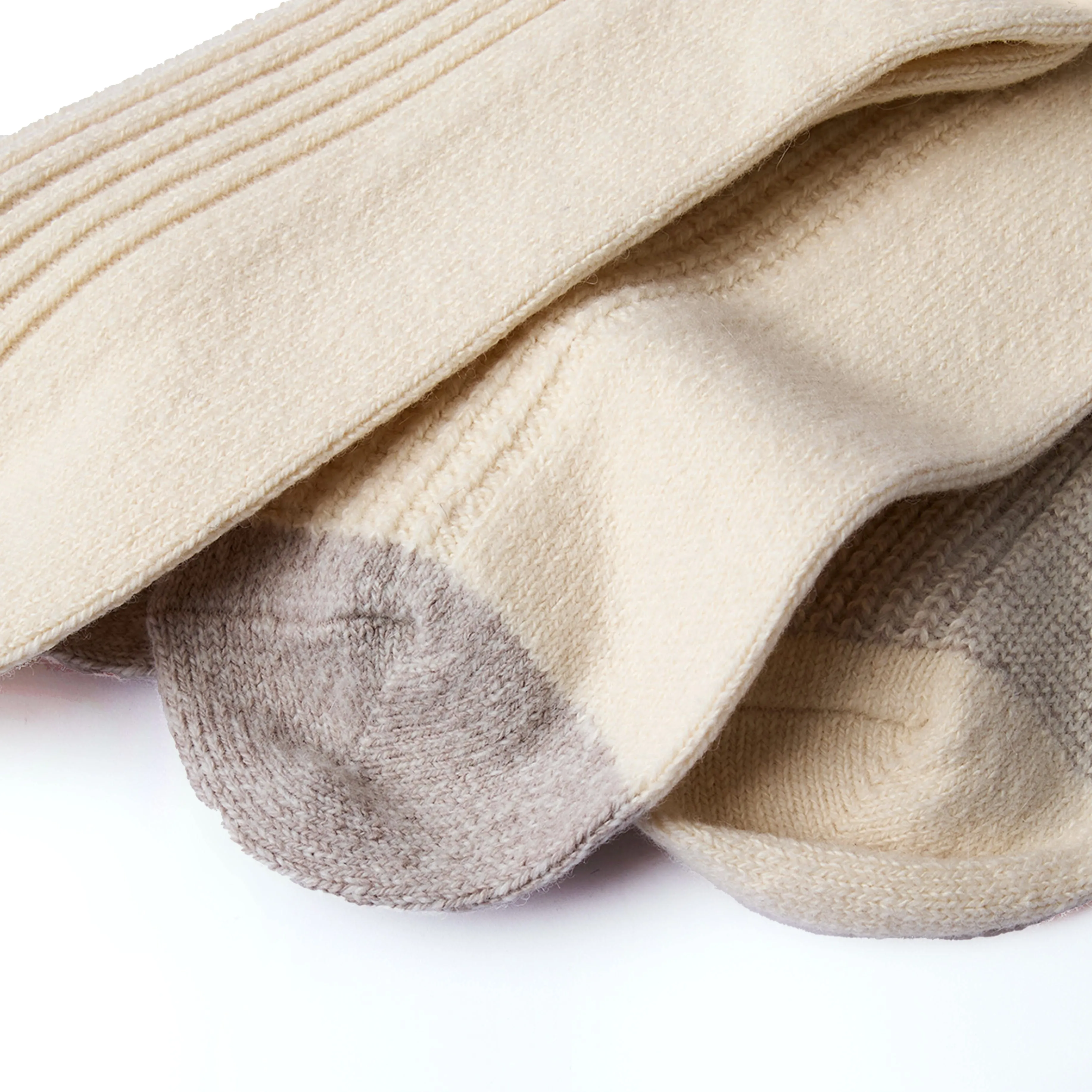 Rototo Recycle Cotton / Wool Daily 3 Pack Socks Off White / Gray