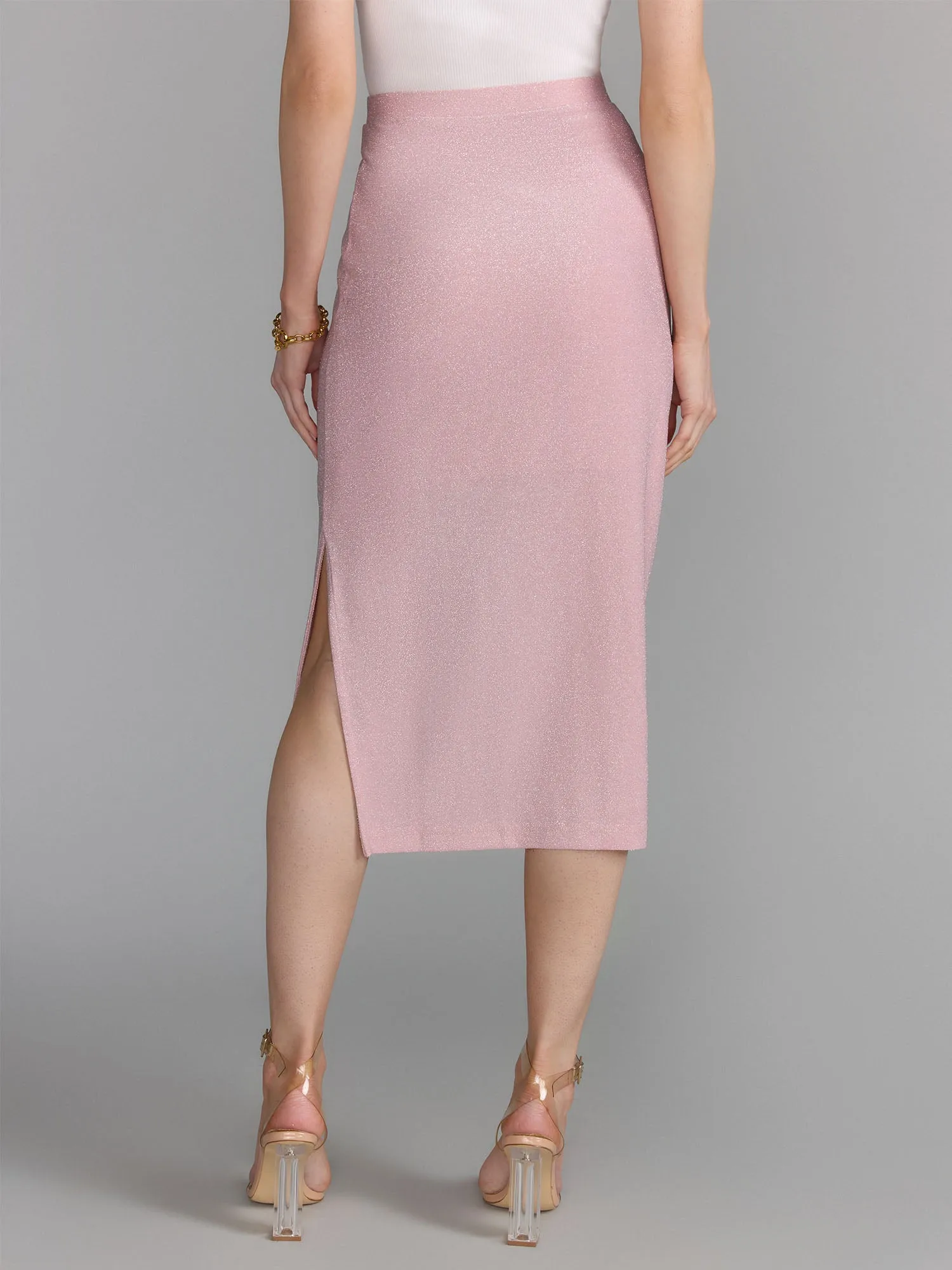 Side Slit Knit Pencil Skirt