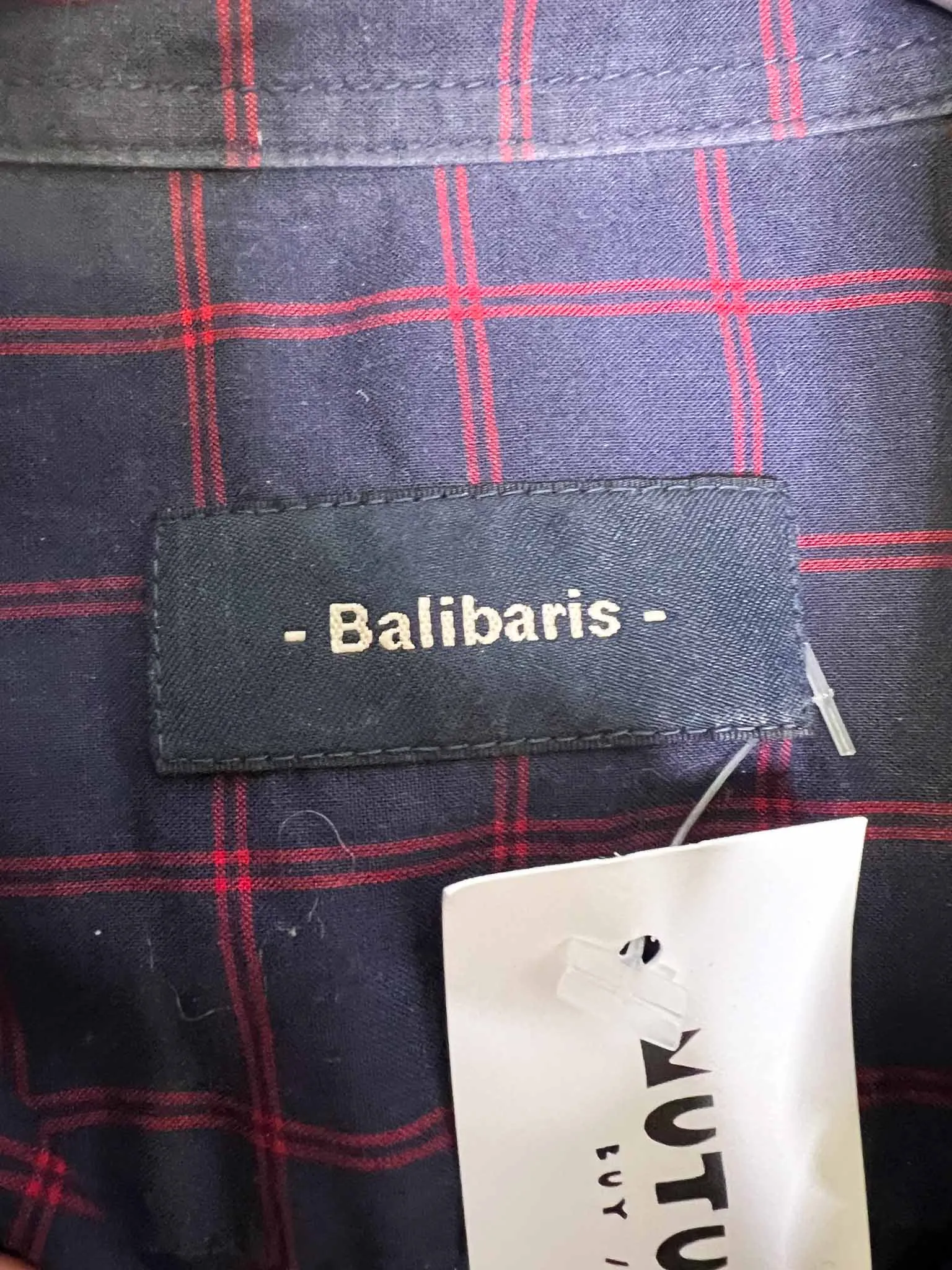 Size S - Balibaris Navy and Red Check Shirt