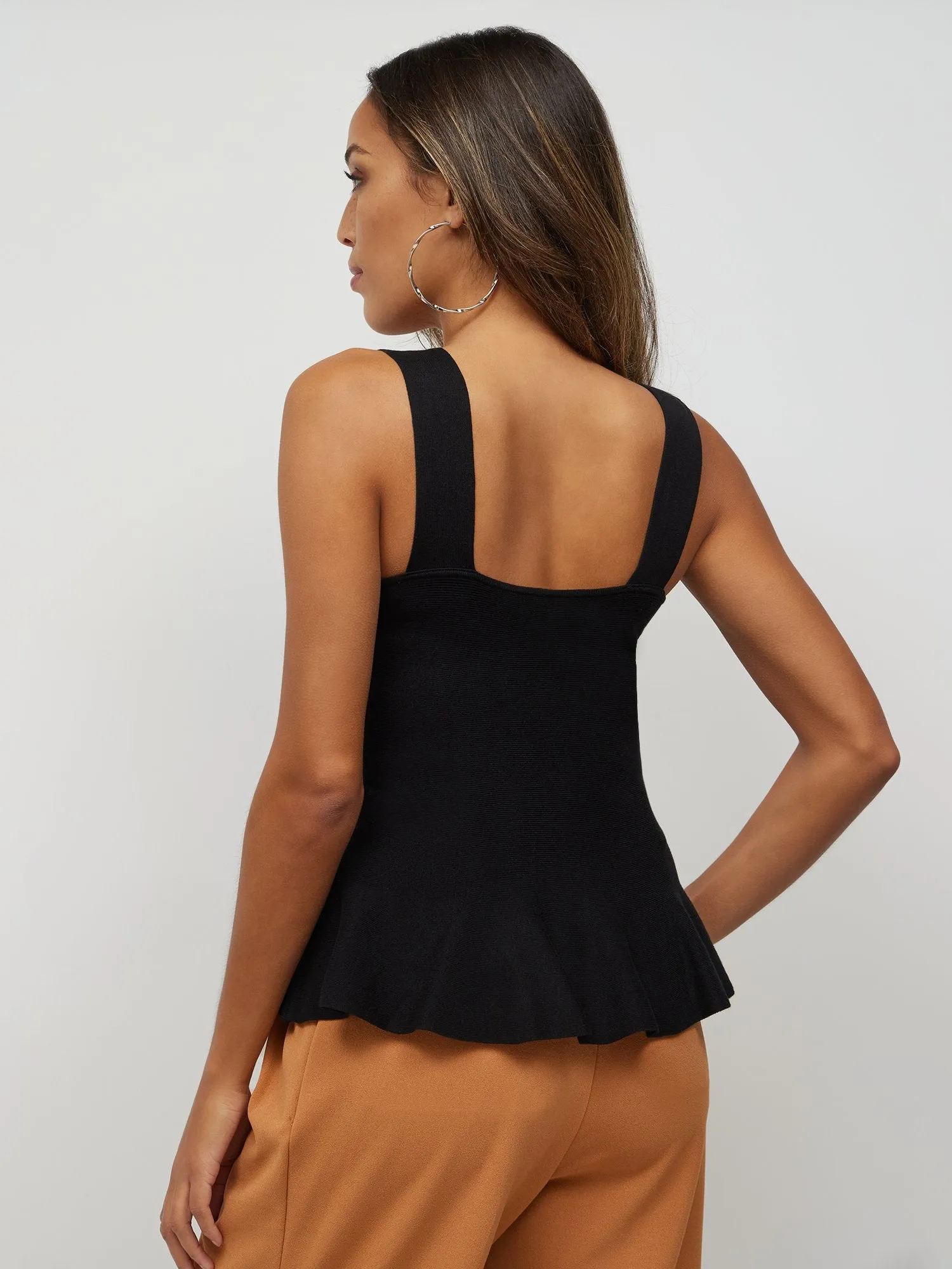 Sleeveless Peplum Sweater