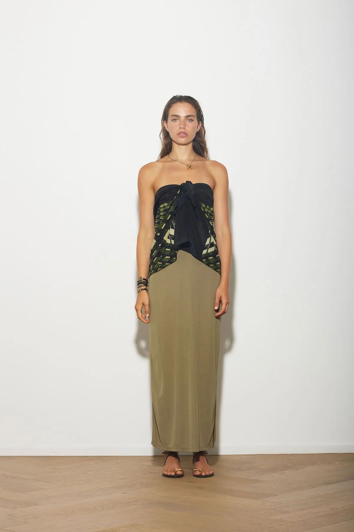 SLIP SKIRT LIME