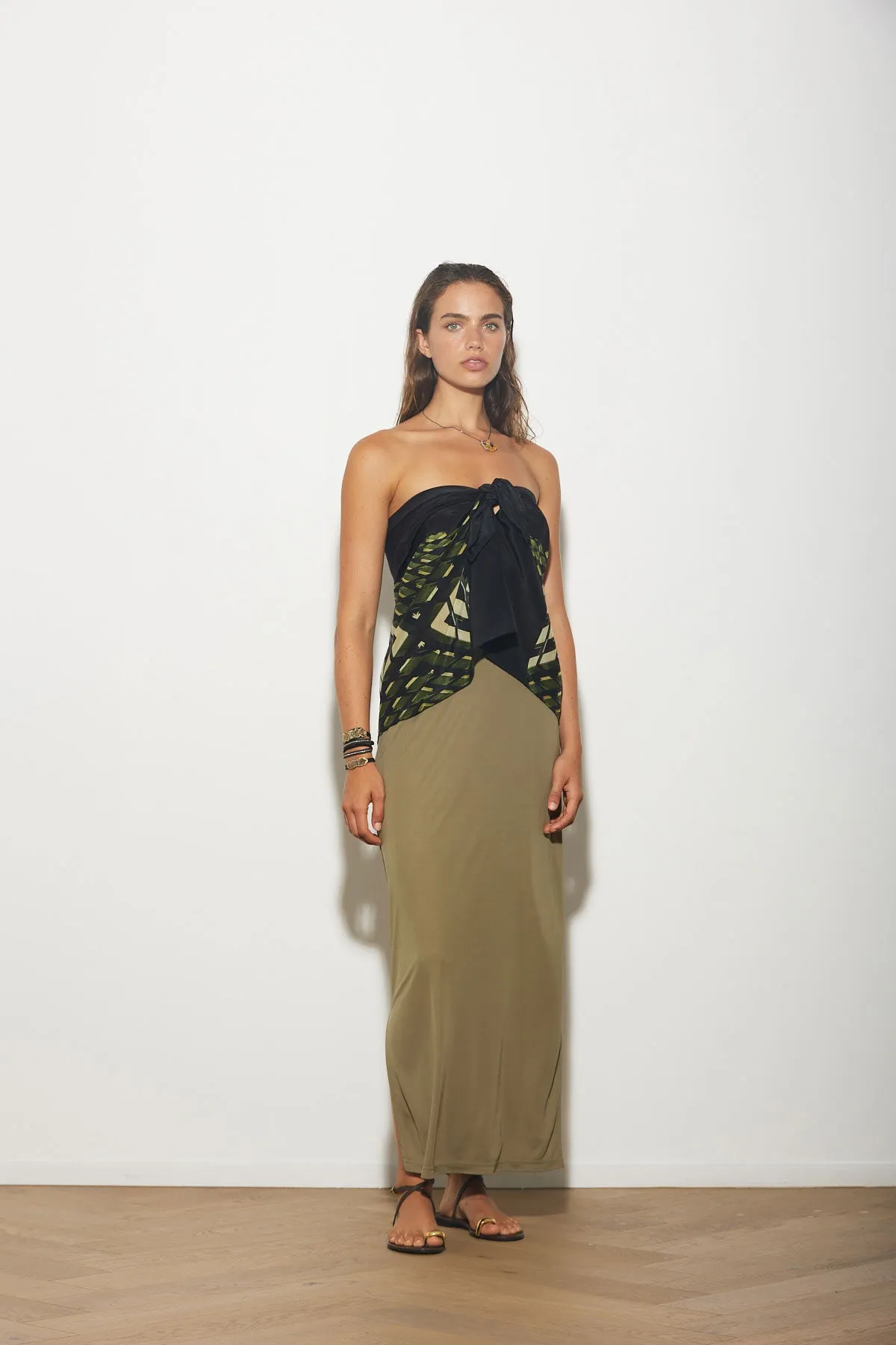 SLIP SKIRT LIME
