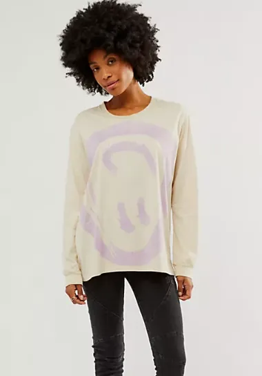 Smiley Violet Long Sleeve Tee