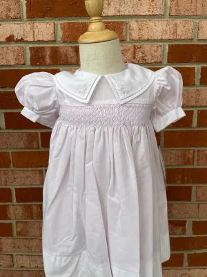 Split Collar Smocked Dress