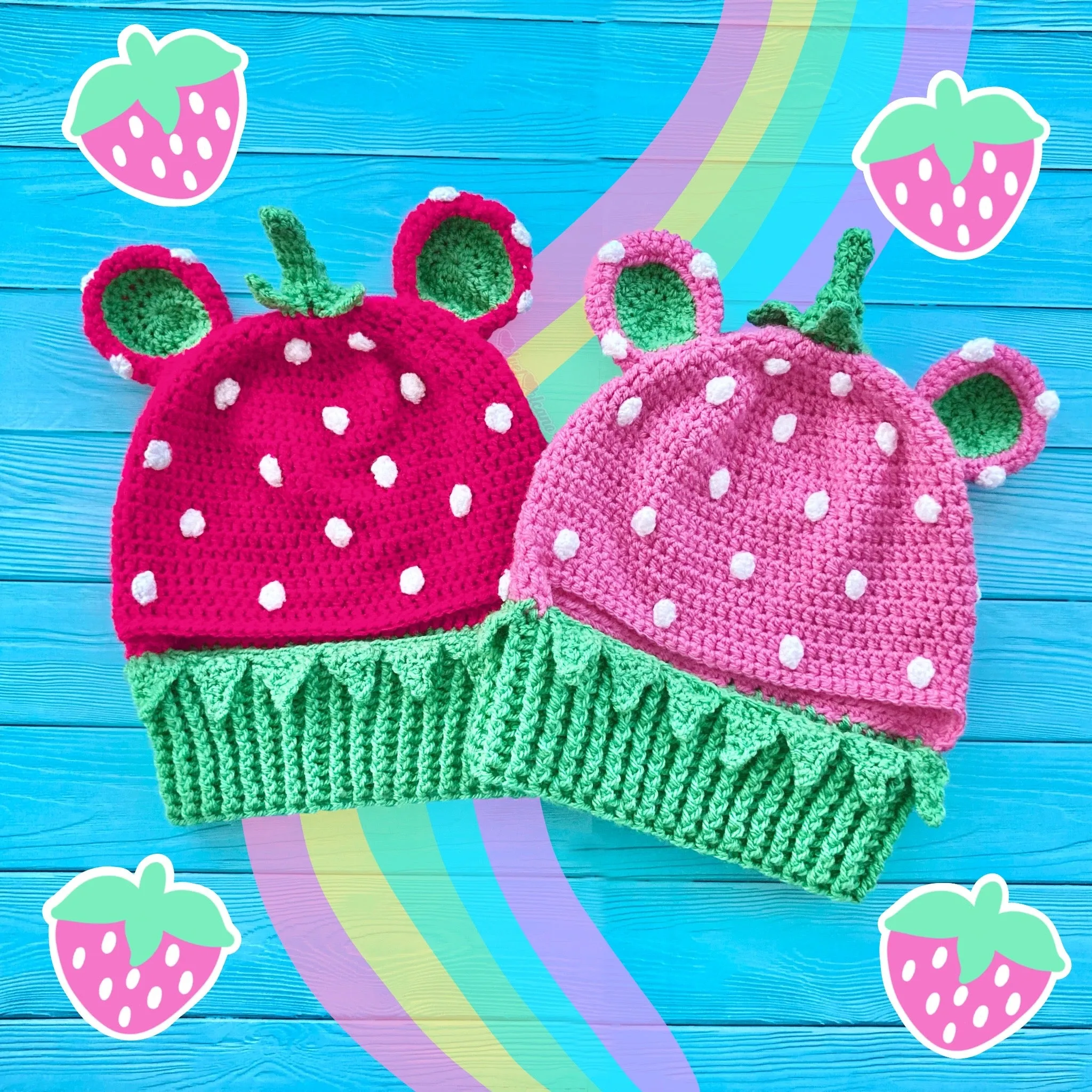Strawberry Bear Balaclava (Custom Colour)