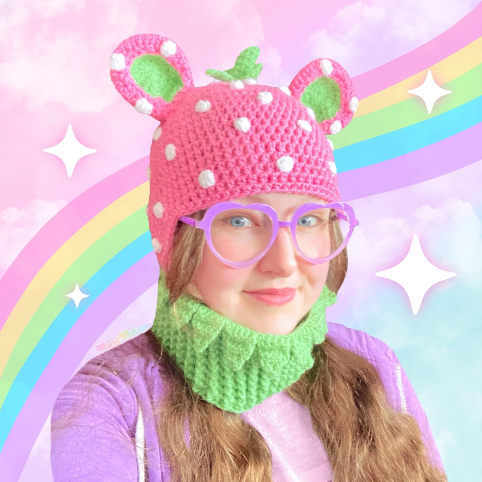 Strawberry Bear Balaclava (Custom Colour)