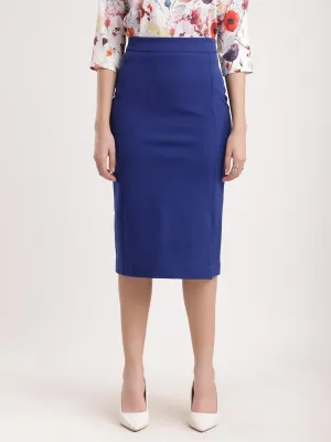 Stretchable Pencil Skirt - Royal Blue