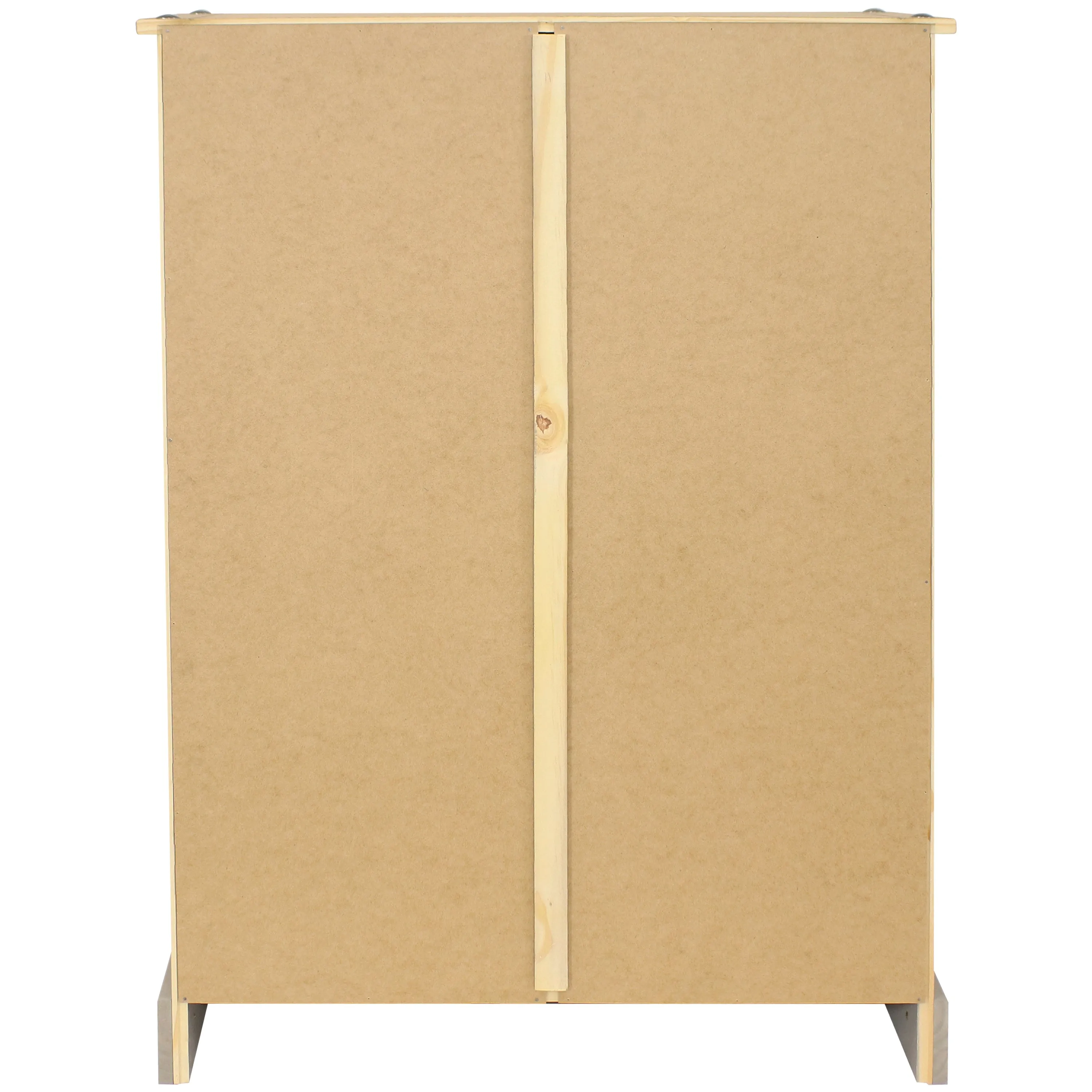 Sunnydaze 2-Door, 2-Shelf Solid Pine Storage Cupboard - Gray - 43" H