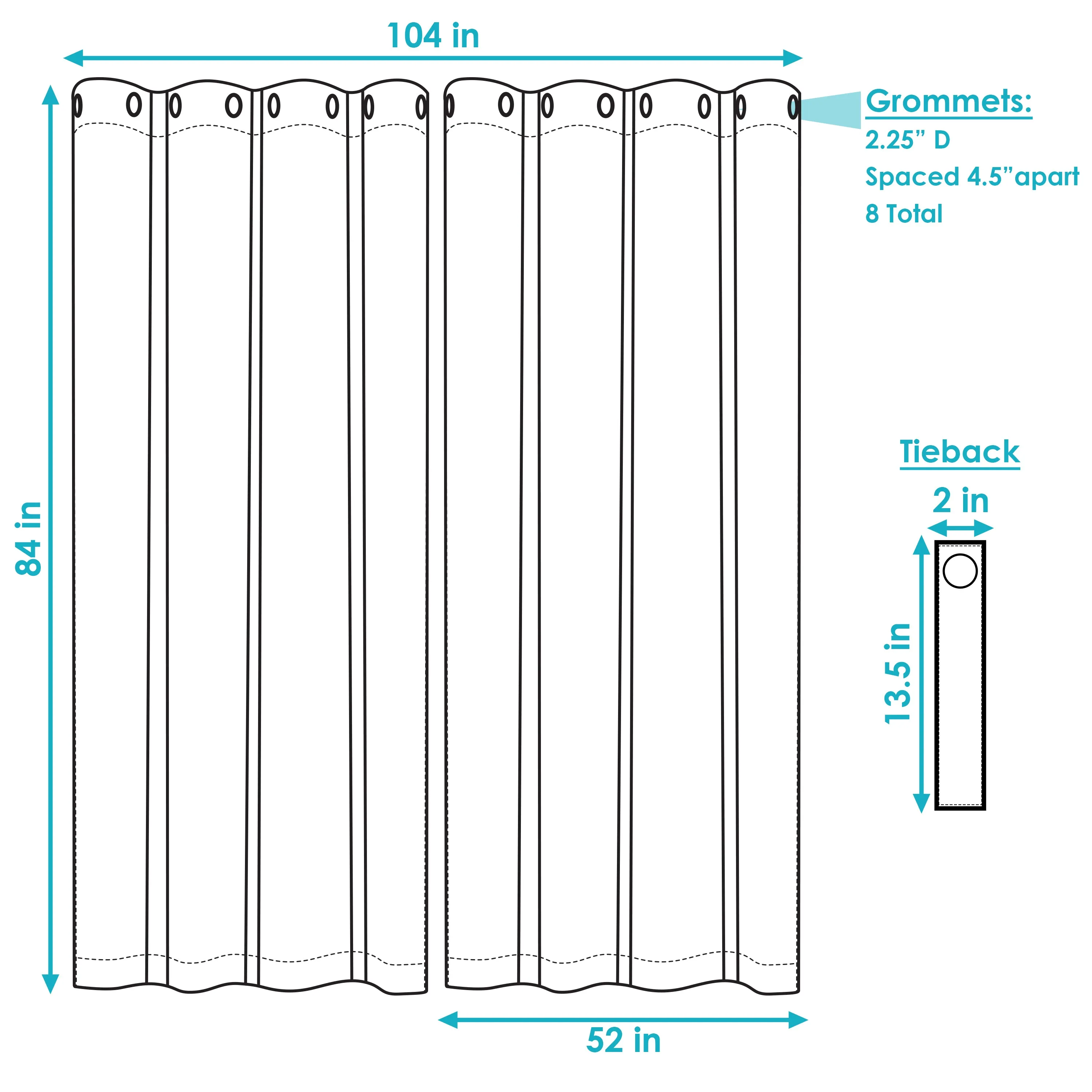 Sunnydaze Outdoor Blackout Curtain Panels with Grommet Top