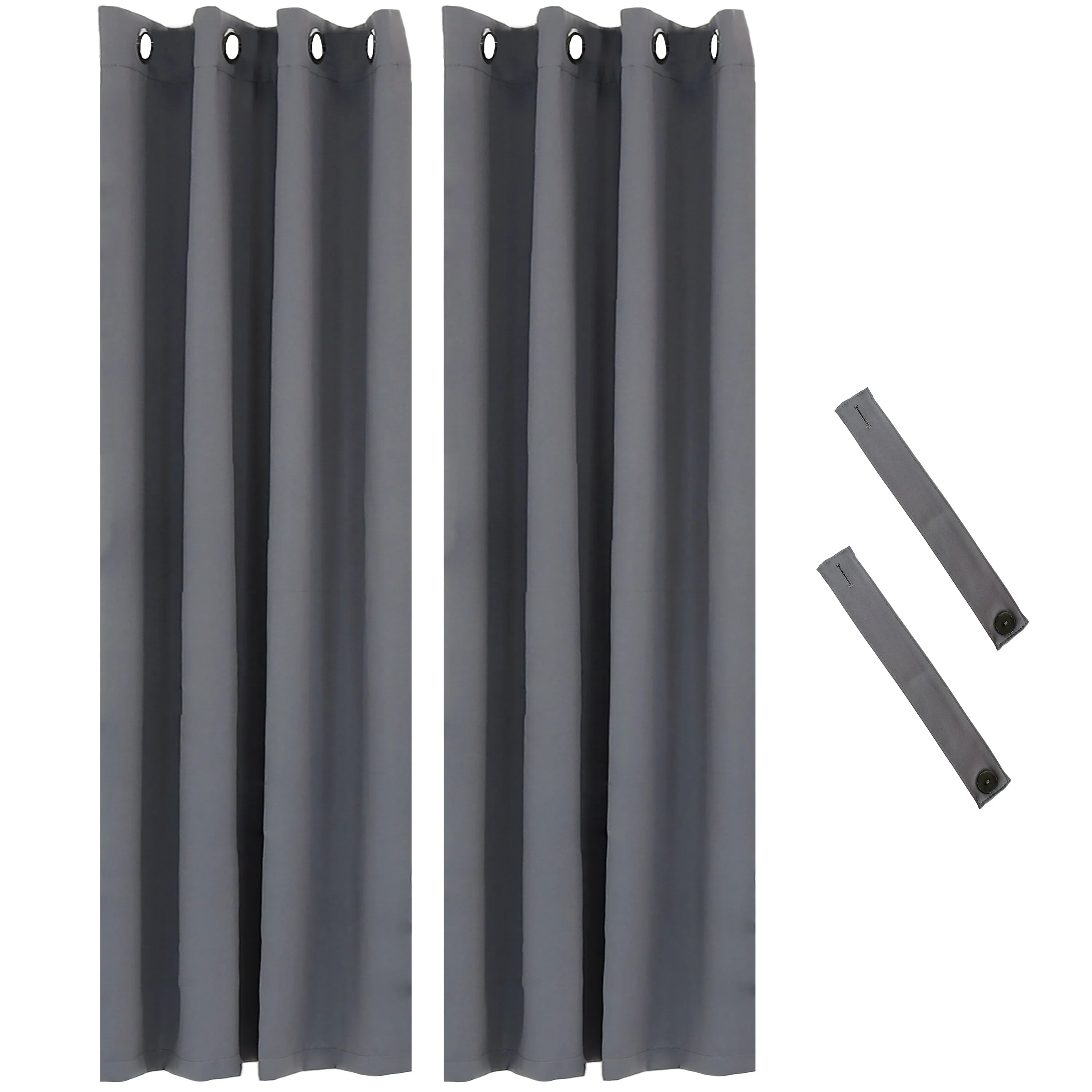 Sunnydaze Outdoor Blackout Curtain Panels with Grommet Top