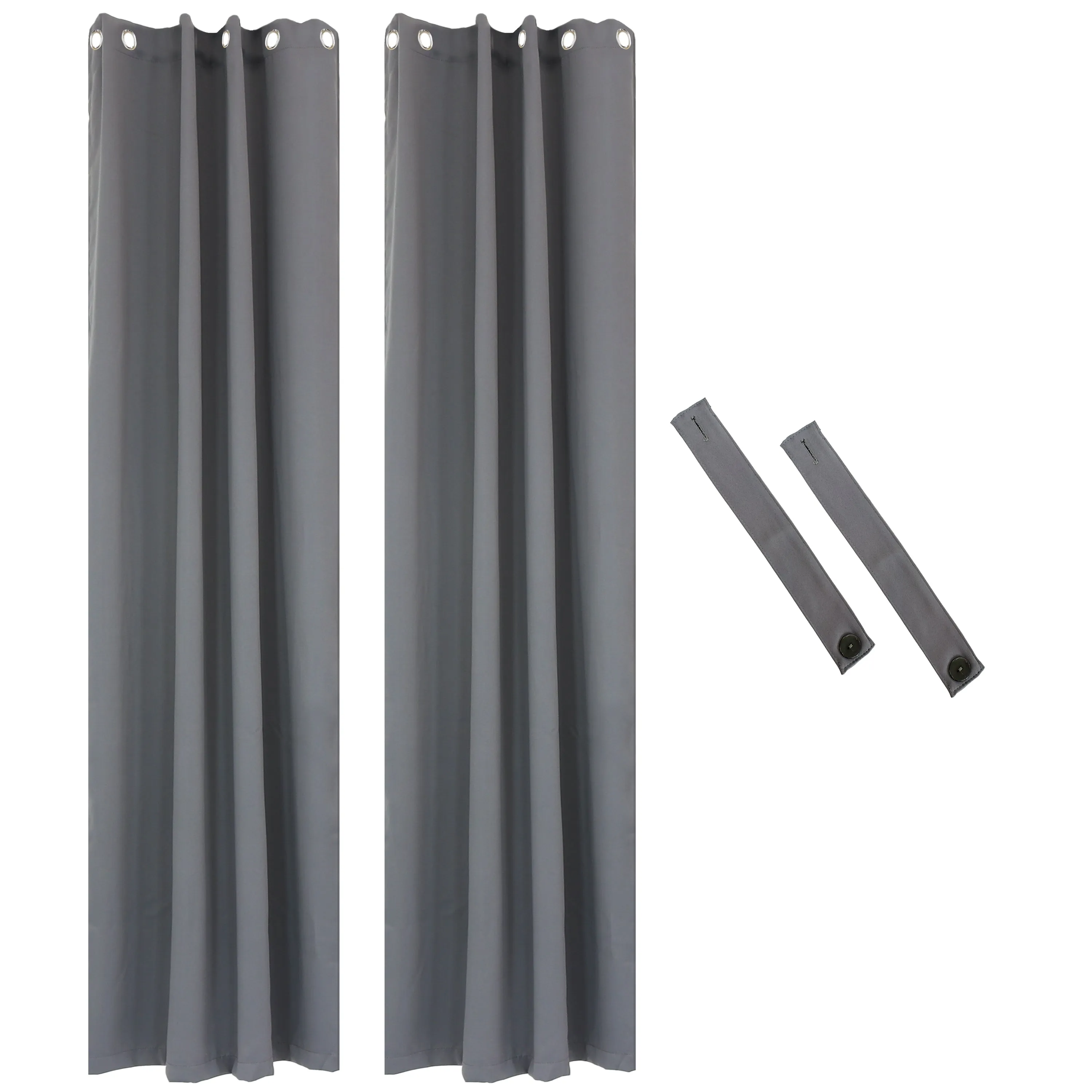 Sunnydaze Outdoor Blackout Curtain Panels with Grommet Top