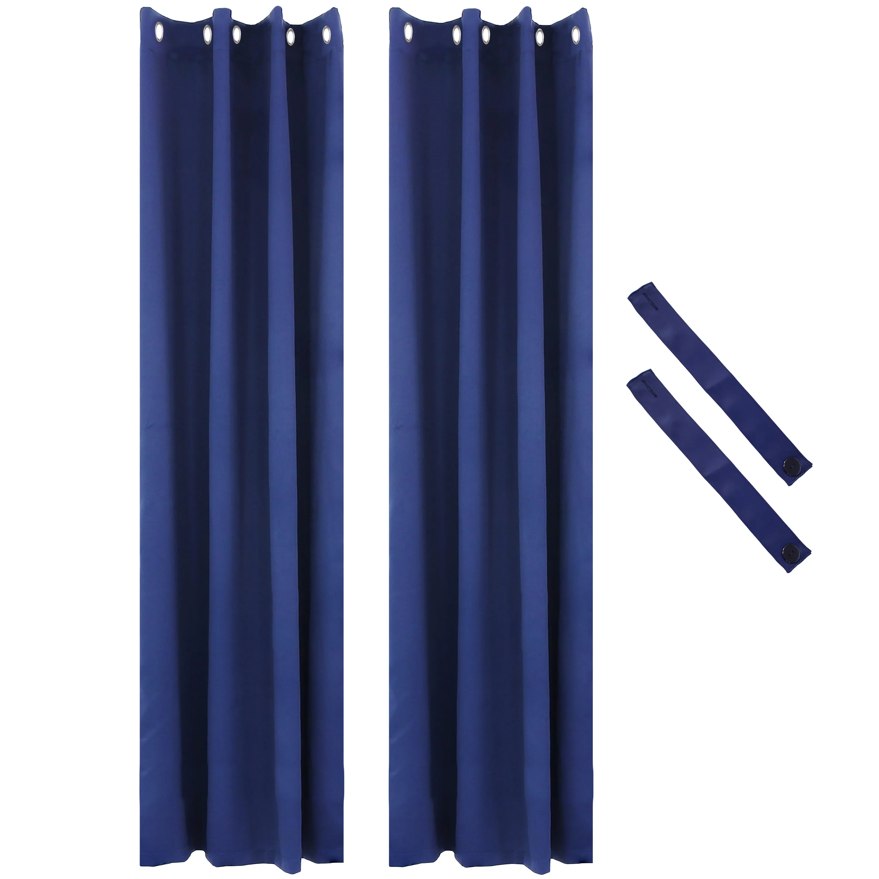 Sunnydaze Outdoor Blackout Curtain Panels with Grommet Top