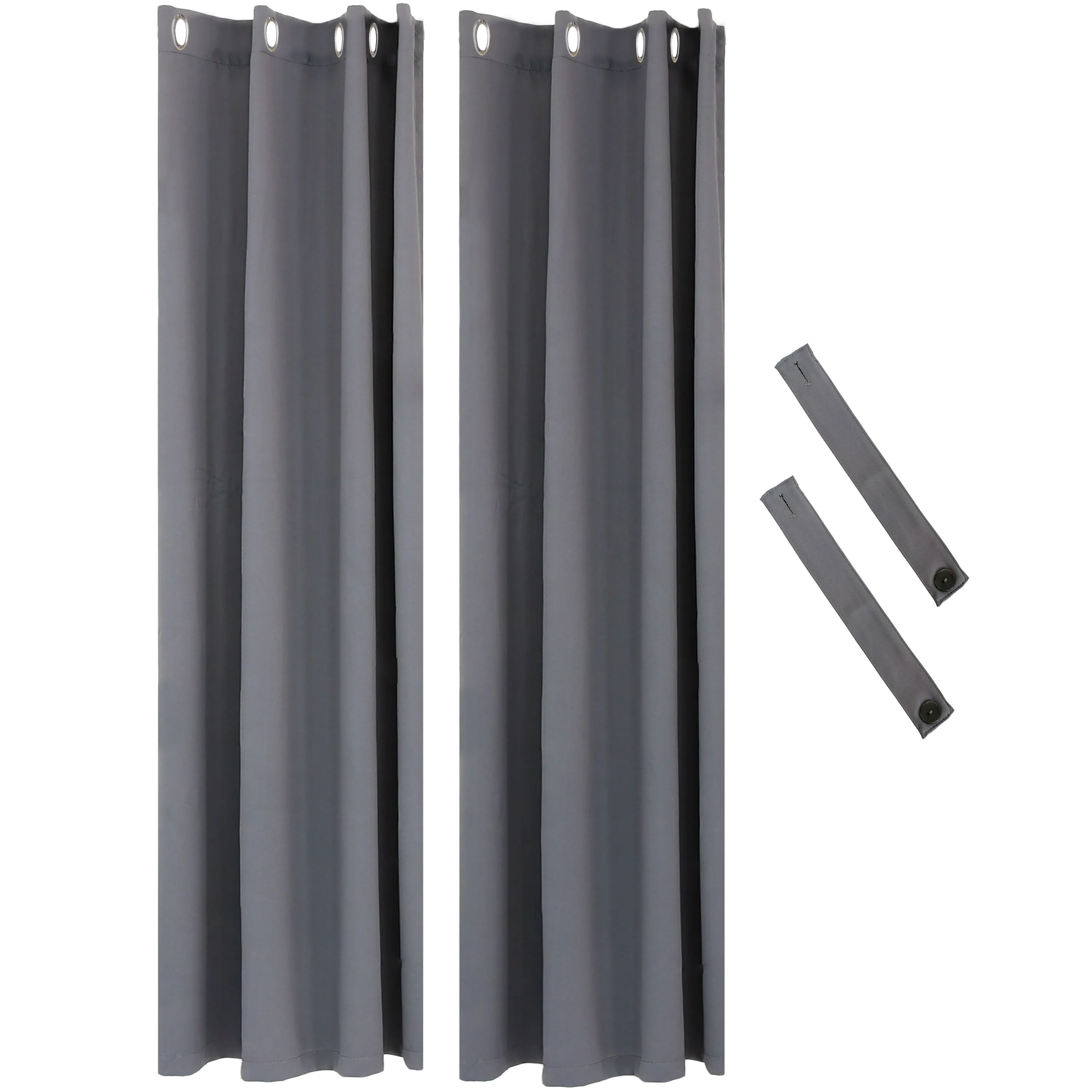 Sunnydaze Outdoor Blackout Curtain Panels with Grommet Top