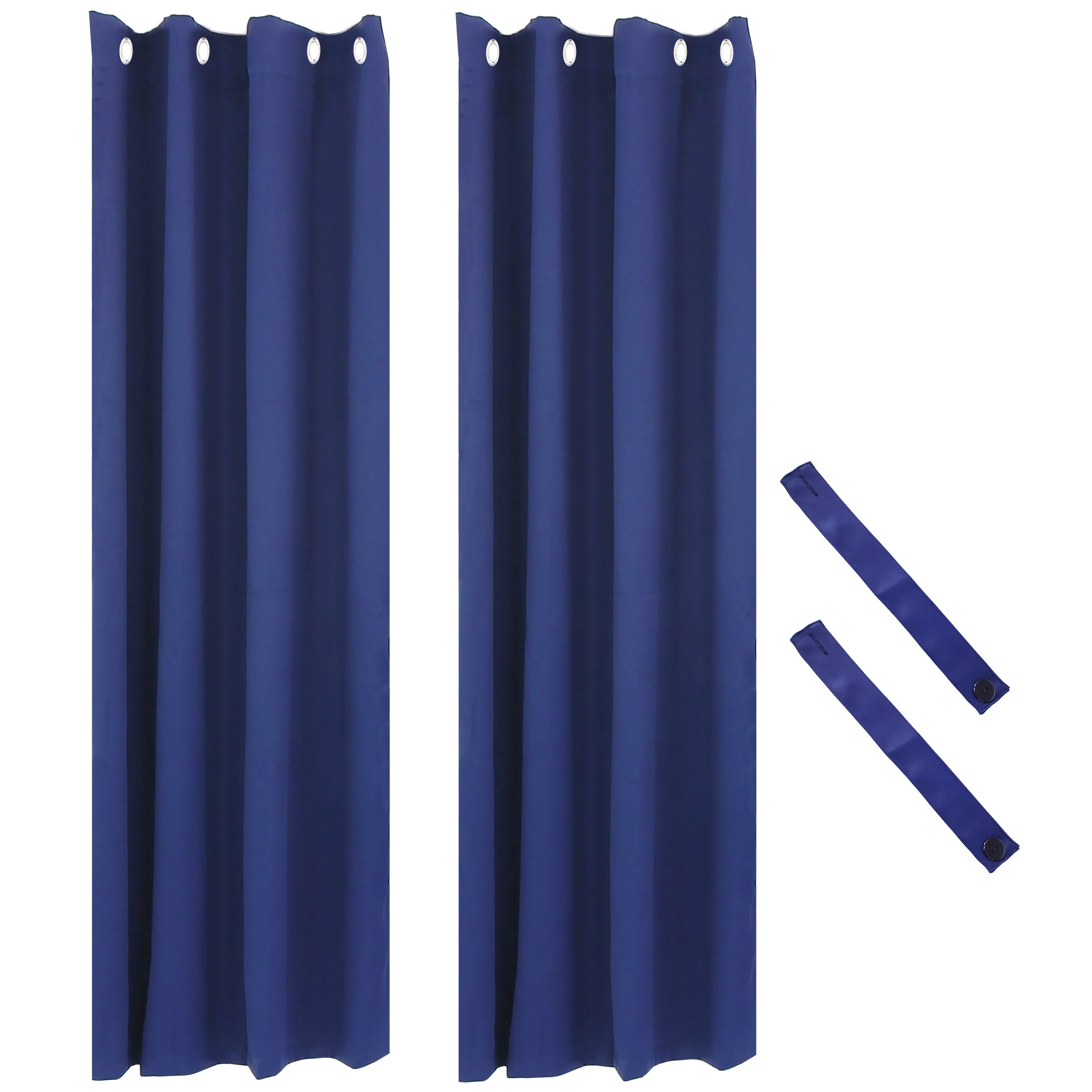 Sunnydaze Outdoor Blackout Curtain Panels with Grommet Top