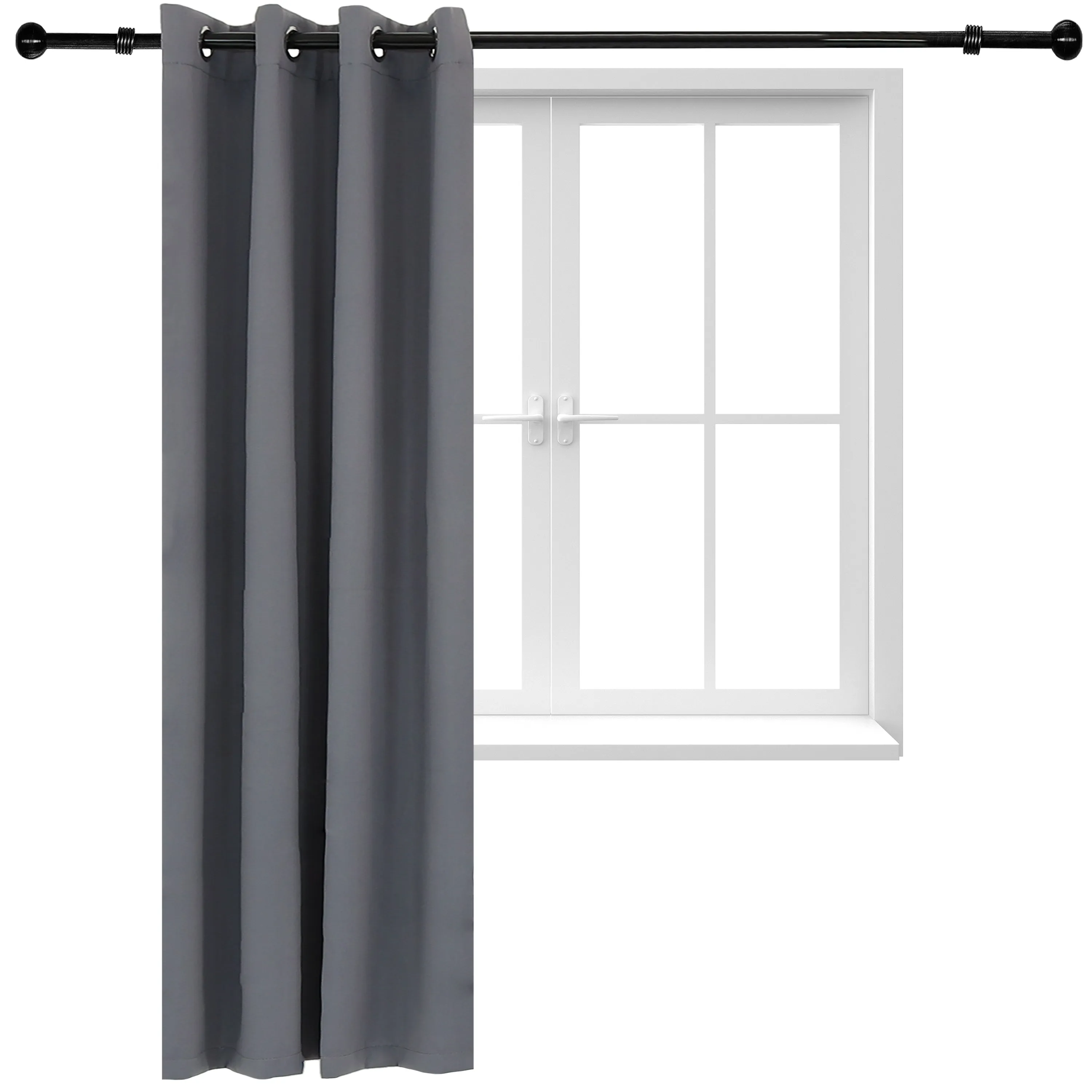 Sunnydaze Outdoor Blackout Curtain Panels with Grommet Top