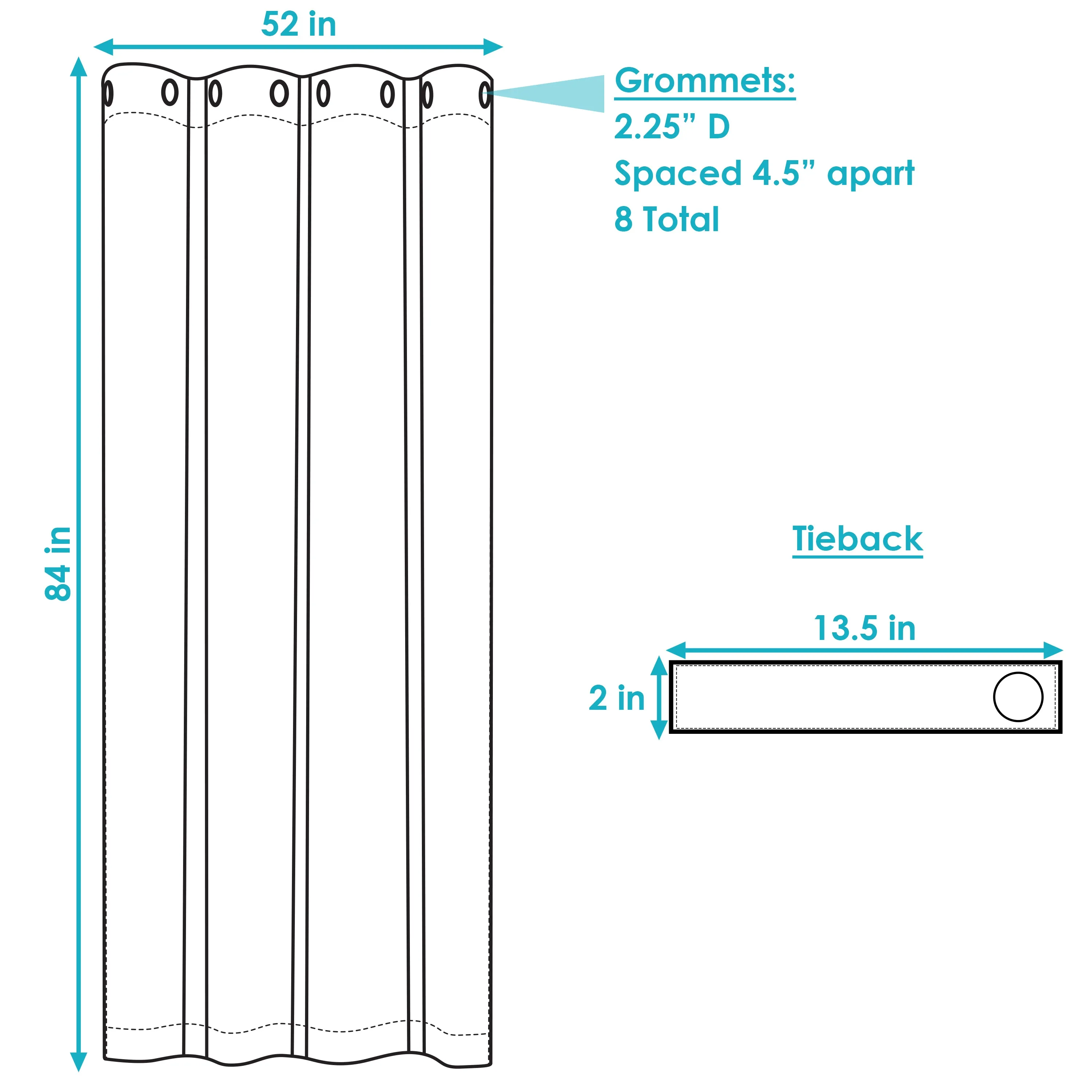 Sunnydaze Outdoor Blackout Curtain Panels with Grommet Top