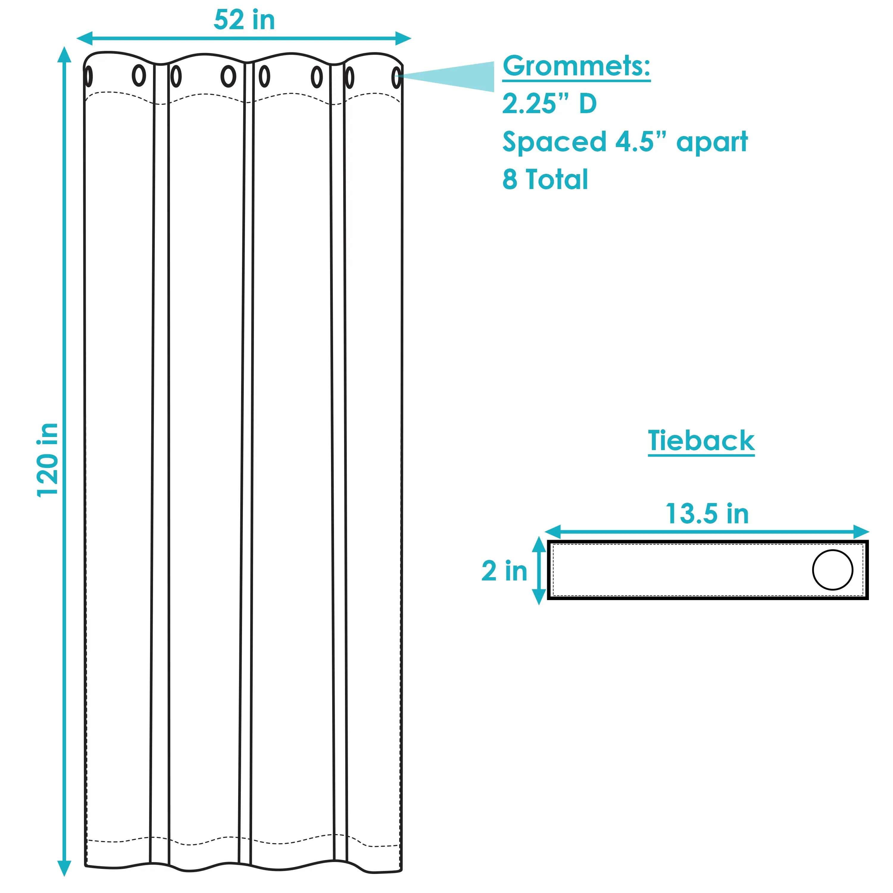 Sunnydaze Outdoor Blackout Curtain Panels with Grommet Top