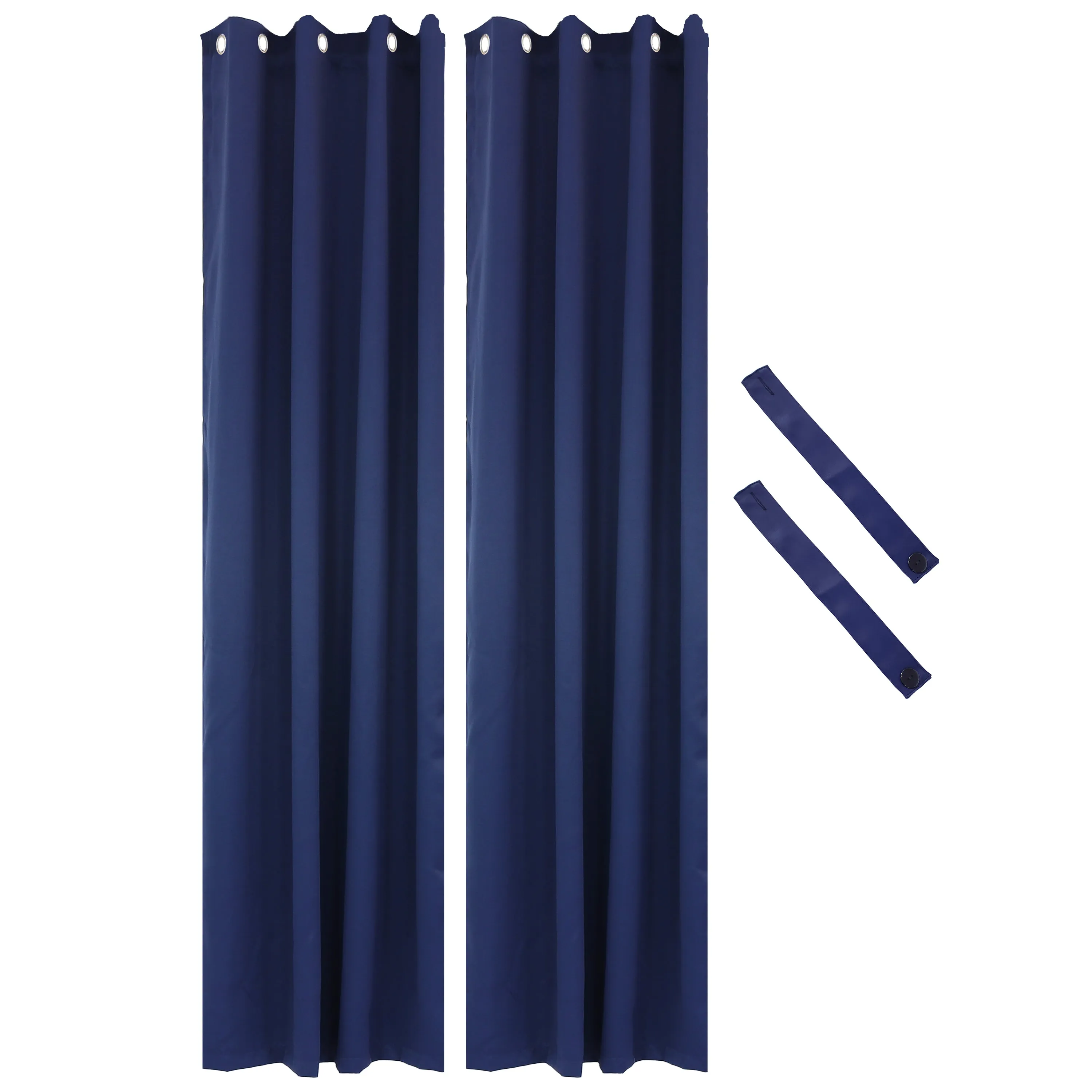 Sunnydaze Outdoor Blackout Curtain Panels with Grommet Top