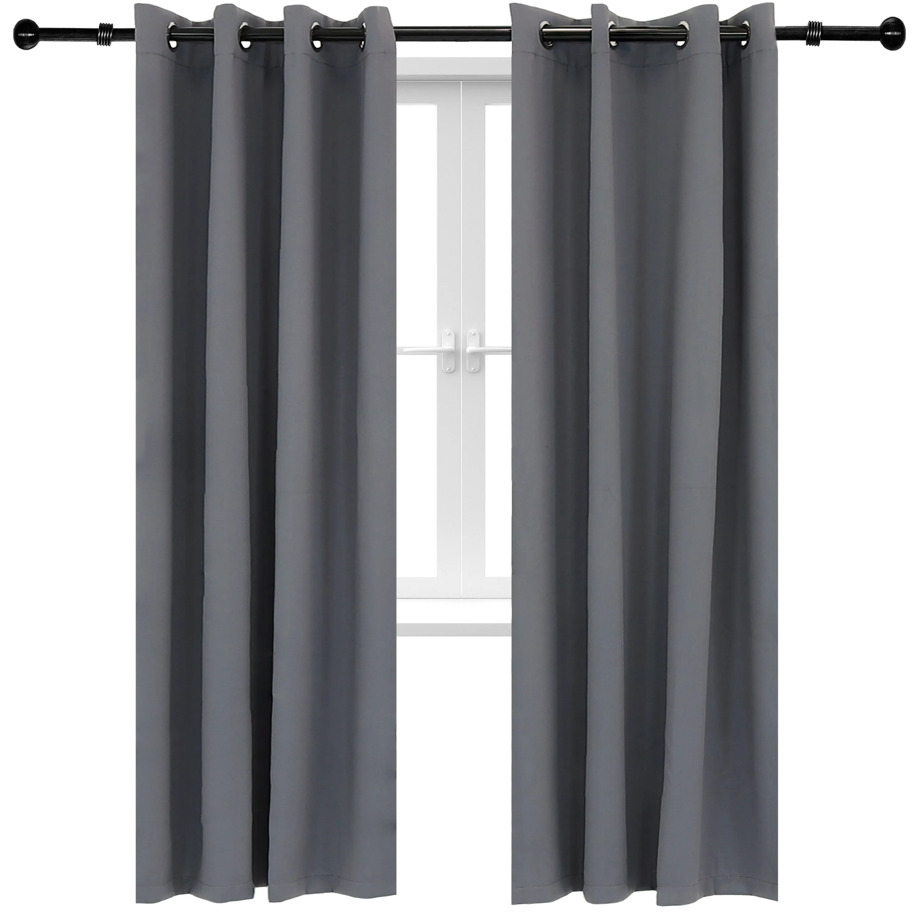 Sunnydaze Outdoor Blackout Curtain Panels with Grommet Top