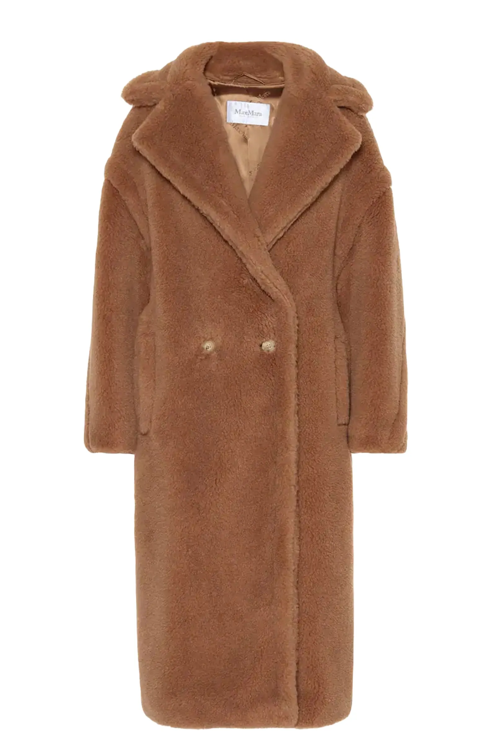 Teddy Bear Icon Camel Hair-Blend Coat