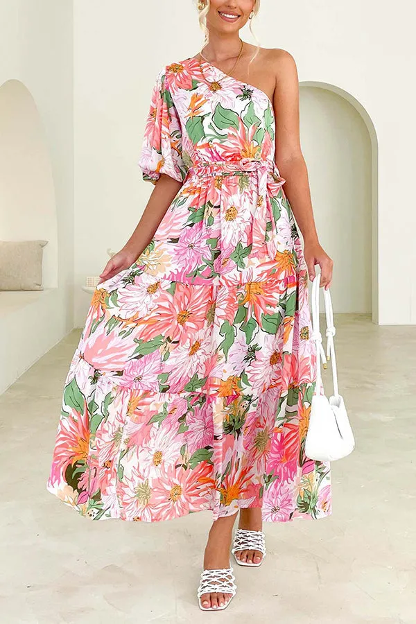 Temperament Elegant Short Sleeve Long Swing Holiday Dress
