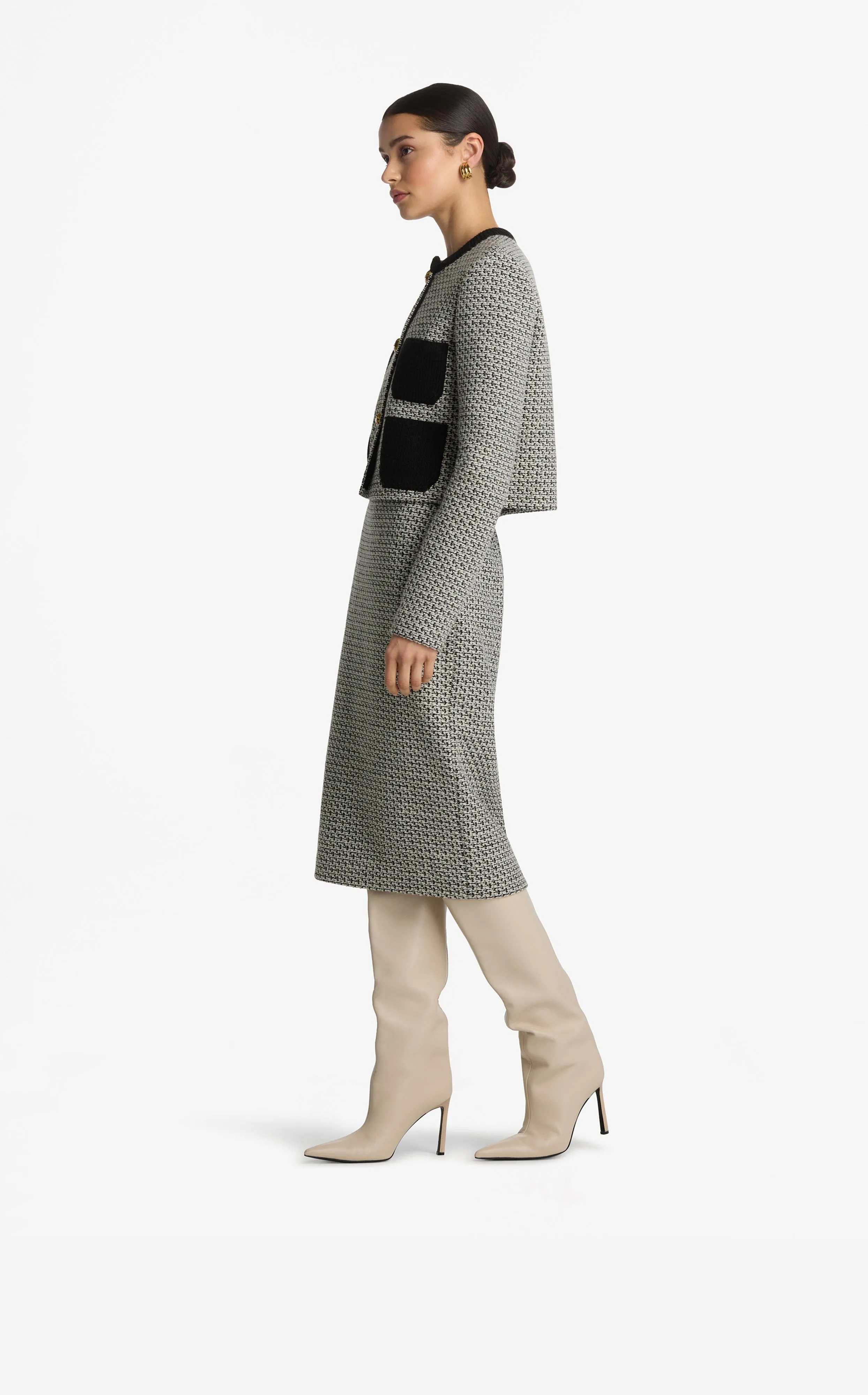 Textured Tweed Skirt
