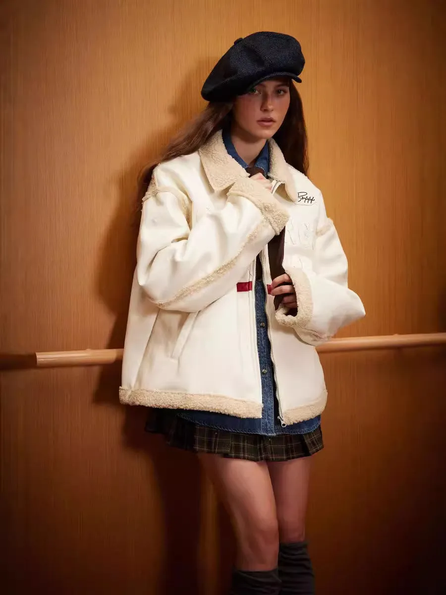 TODAMU® new winter American retro plaid embroidered cotton jacket