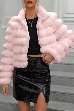 Trendy Imitation Short Fur Coat