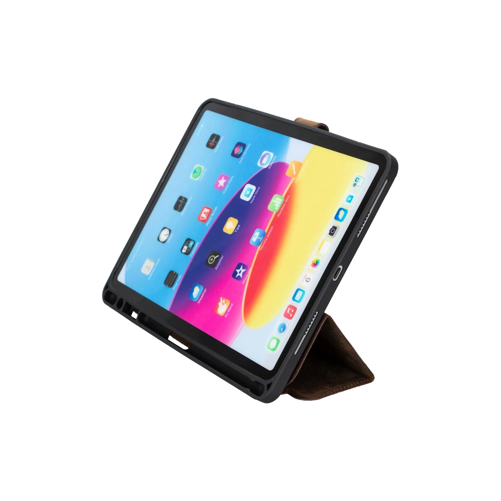 Trigon Leather Folio iPad Air 11" (2024-M2), Distressed Coffee