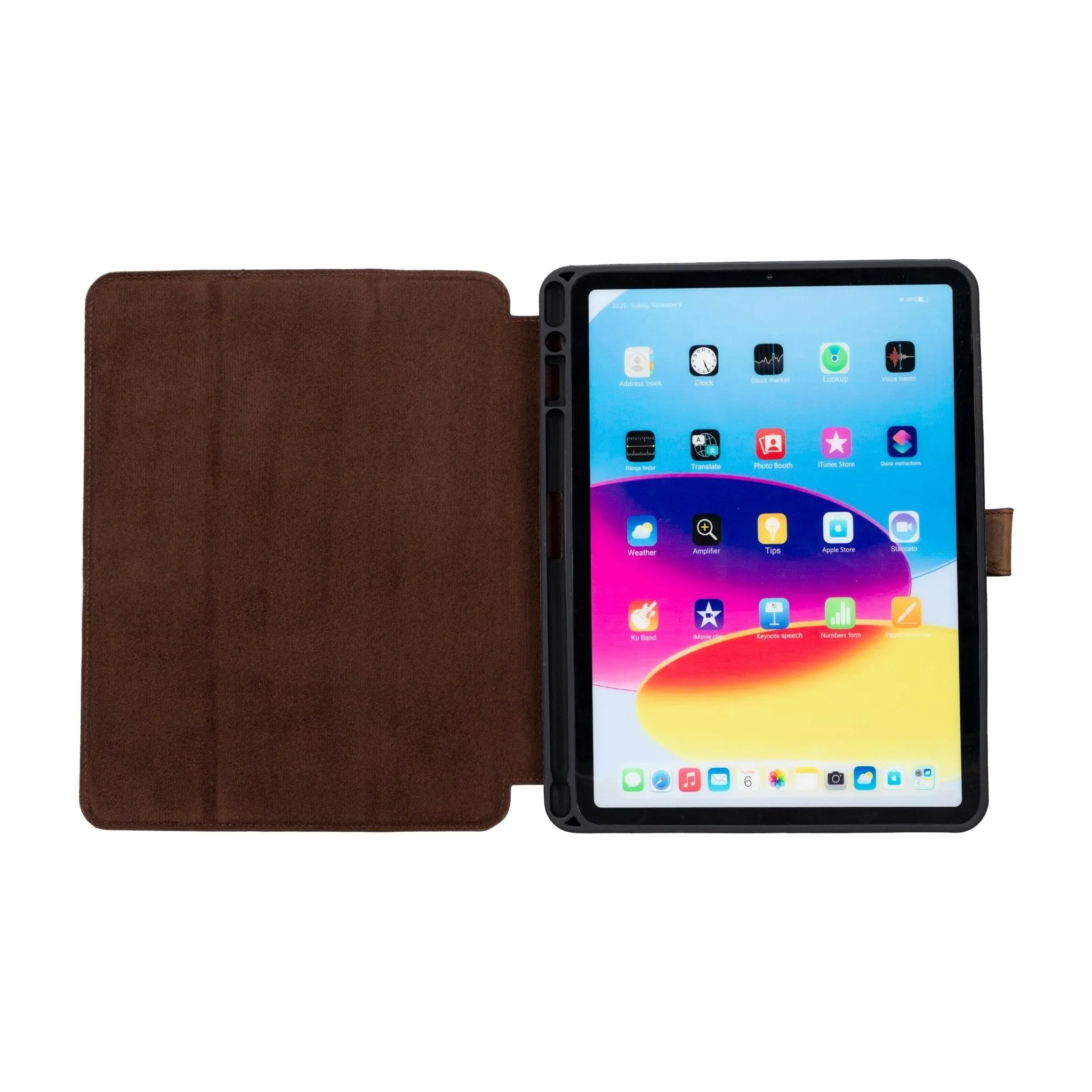 Trigon Leather Folio iPad Air 11" (2024-M2), Distressed Coffee