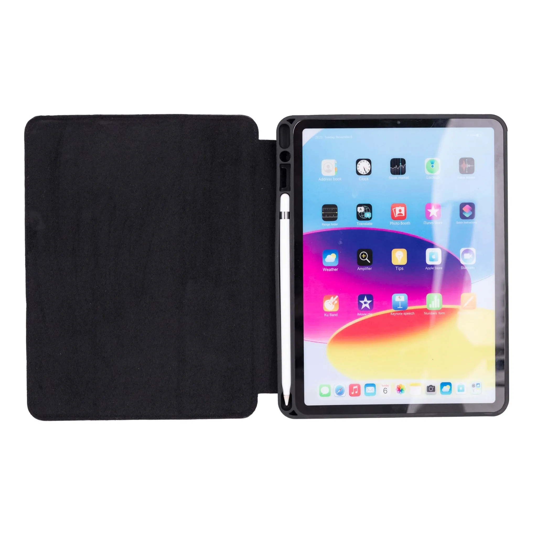 Trigon Leather Folio iPad Pro 11" (1st-4th Gen), Pebble Black