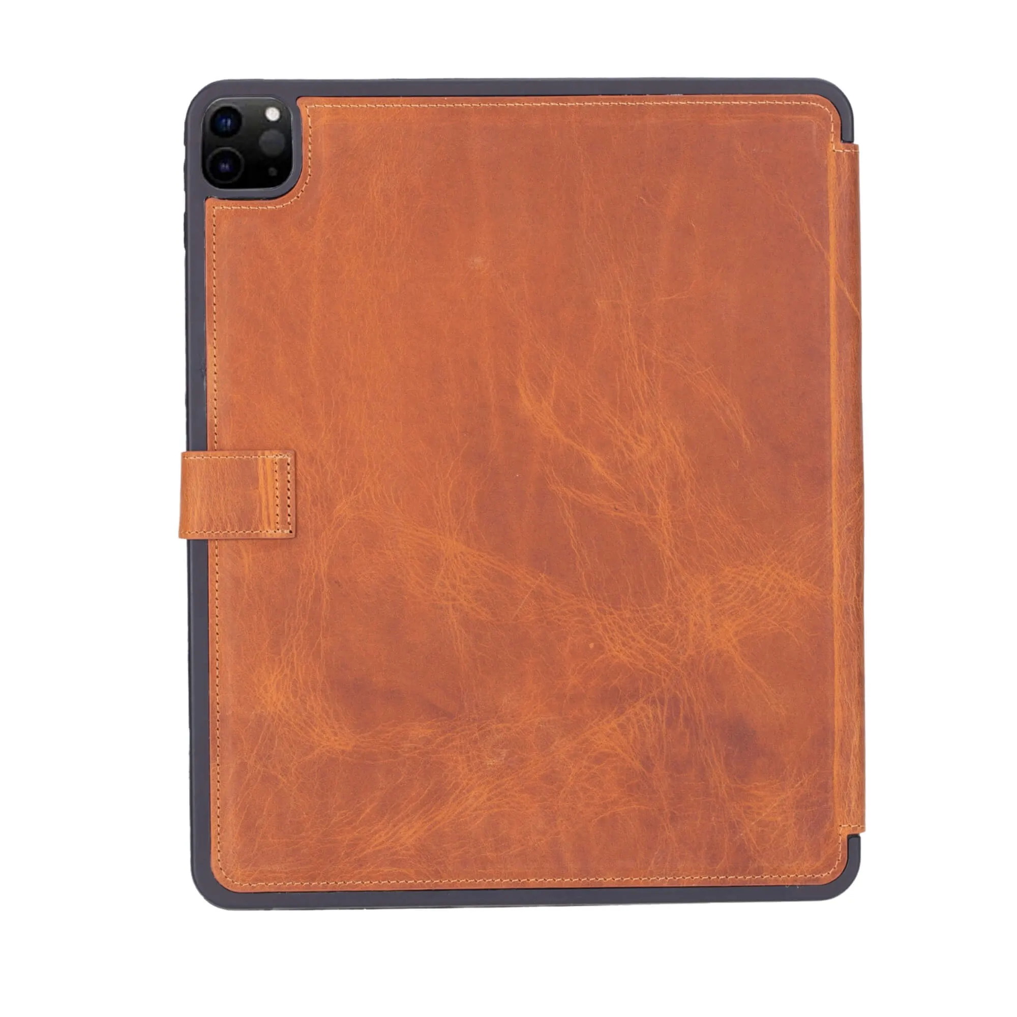Trigon Leather Folio iPad Pro 12.9" (5th & 6th Gen), Golden Brown