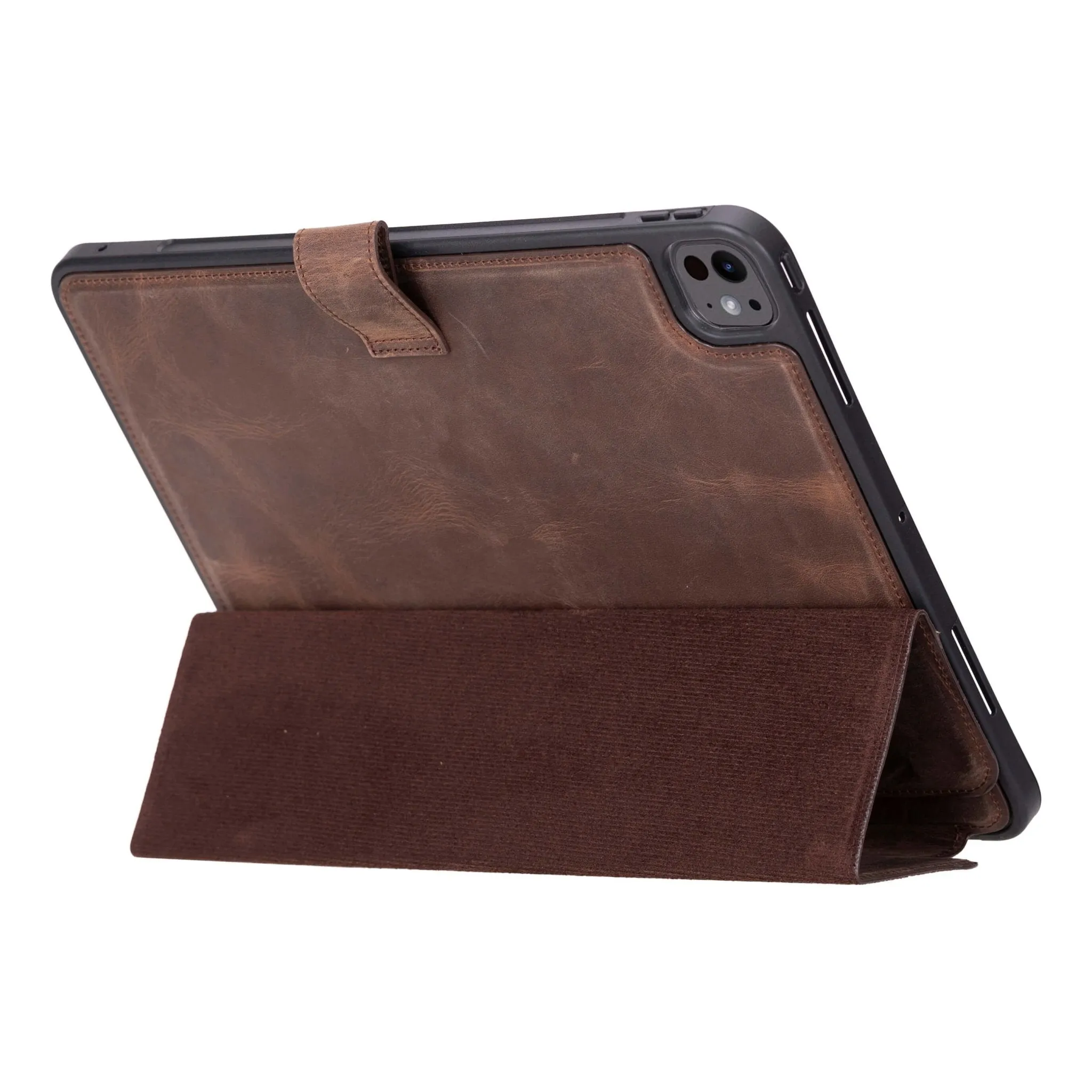 Trigon Leather Folio iPad Pro 13" (2024-M4), Distressed Coffee