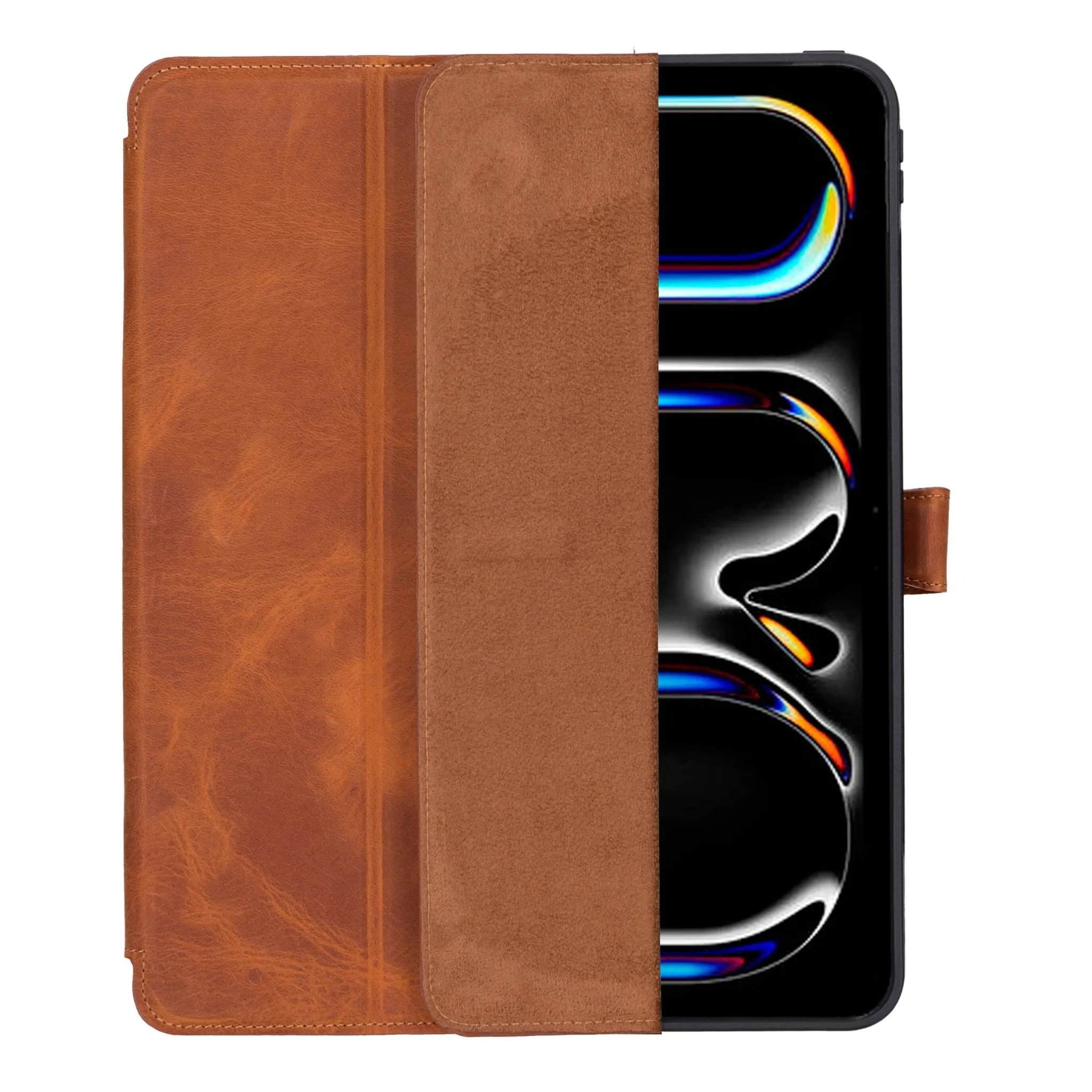 Trigon Leather Folio iPad Pro 13" (2024-M4), Golden Brown