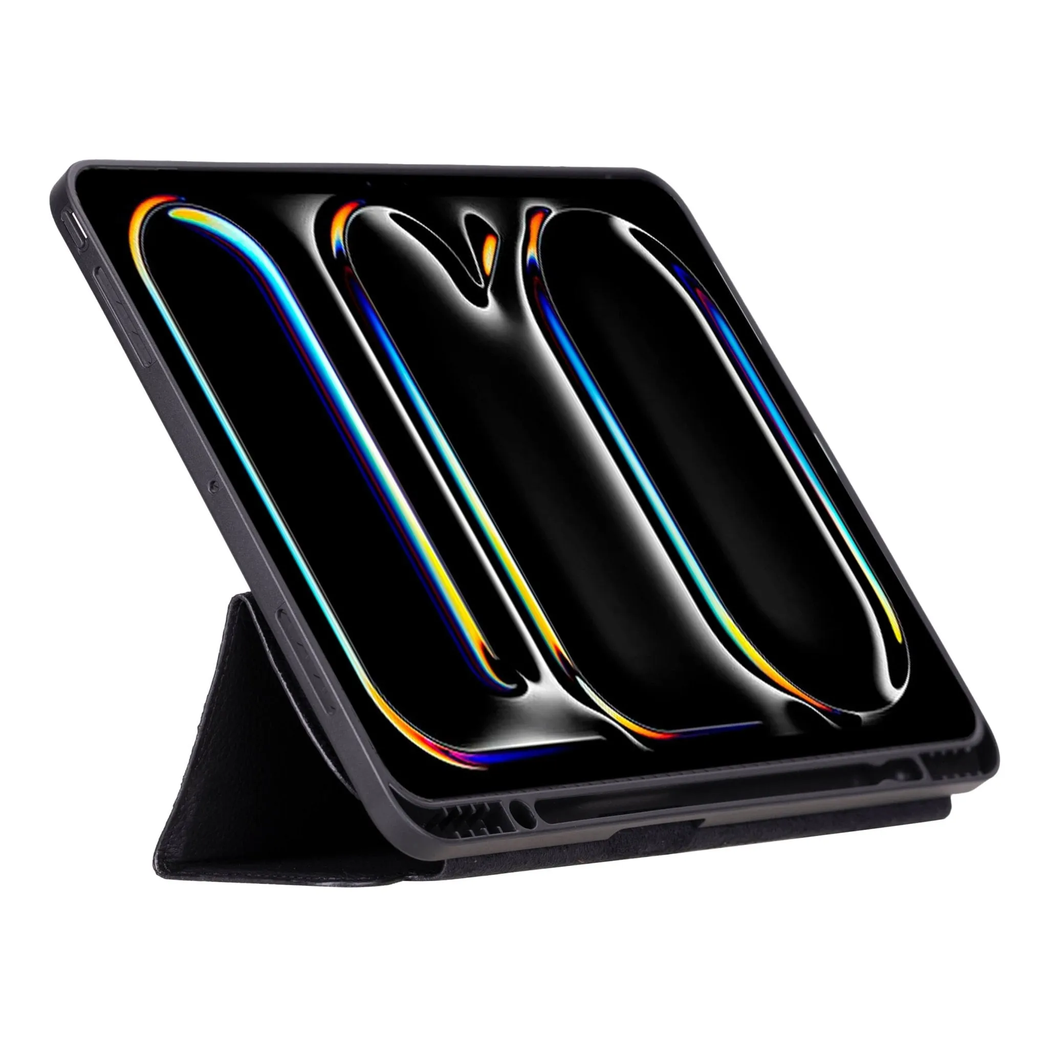 Trigon Leather Folio iPad Pro 13" (2024-M4), Pebble Black