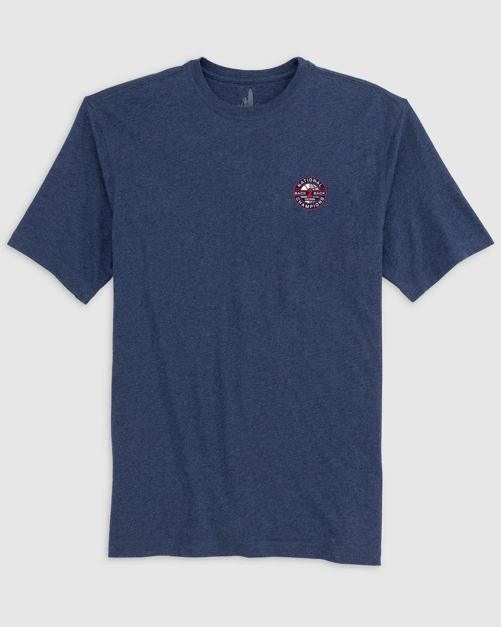 UConn Heathered Spencer T-Shirt - 2024 College Basketball Champions Logo