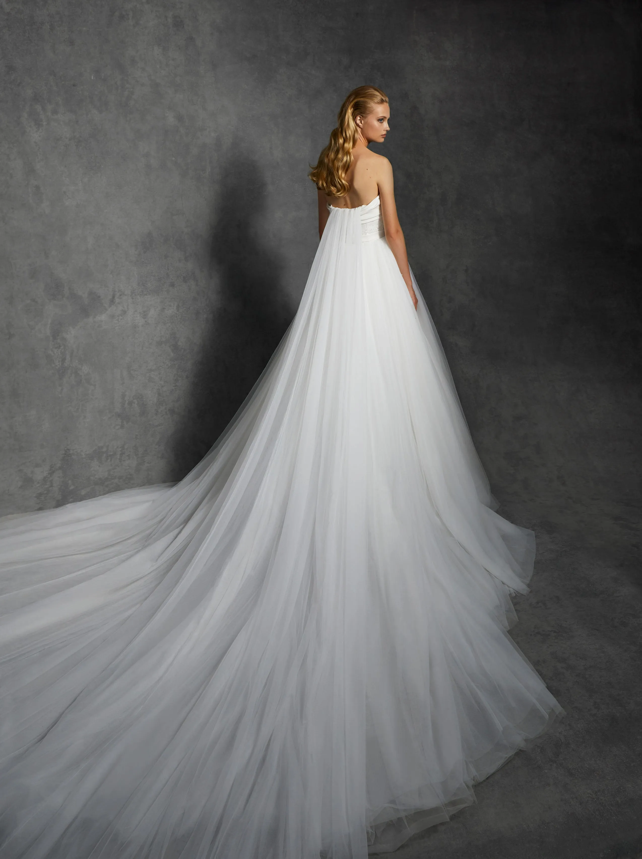 VRM358 - SOPHISTICATED BOW TULLE DRESS