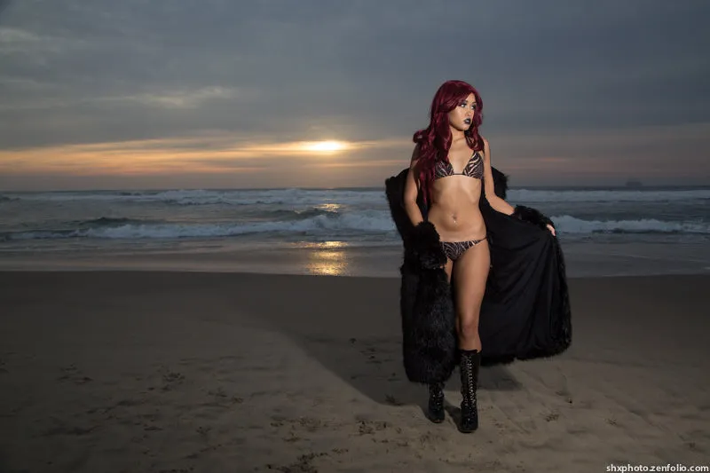 Women's Horned Cape "Midnight Myrmidon"