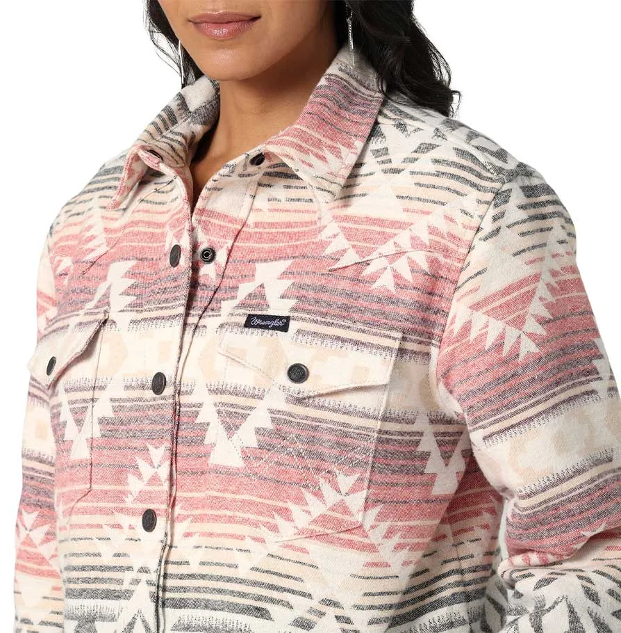 Wrangler | Ladies Retro® Vintage Red/Grey Shacket