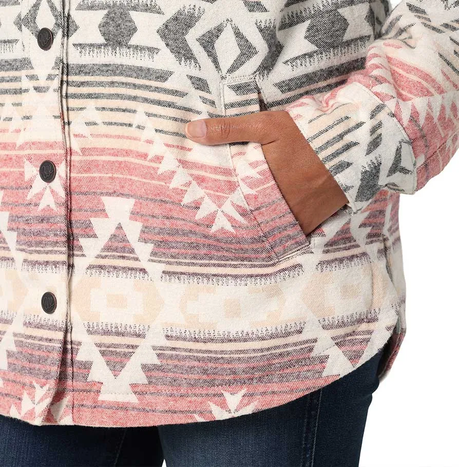 Wrangler | Ladies Retro® Vintage Red/Grey Shacket