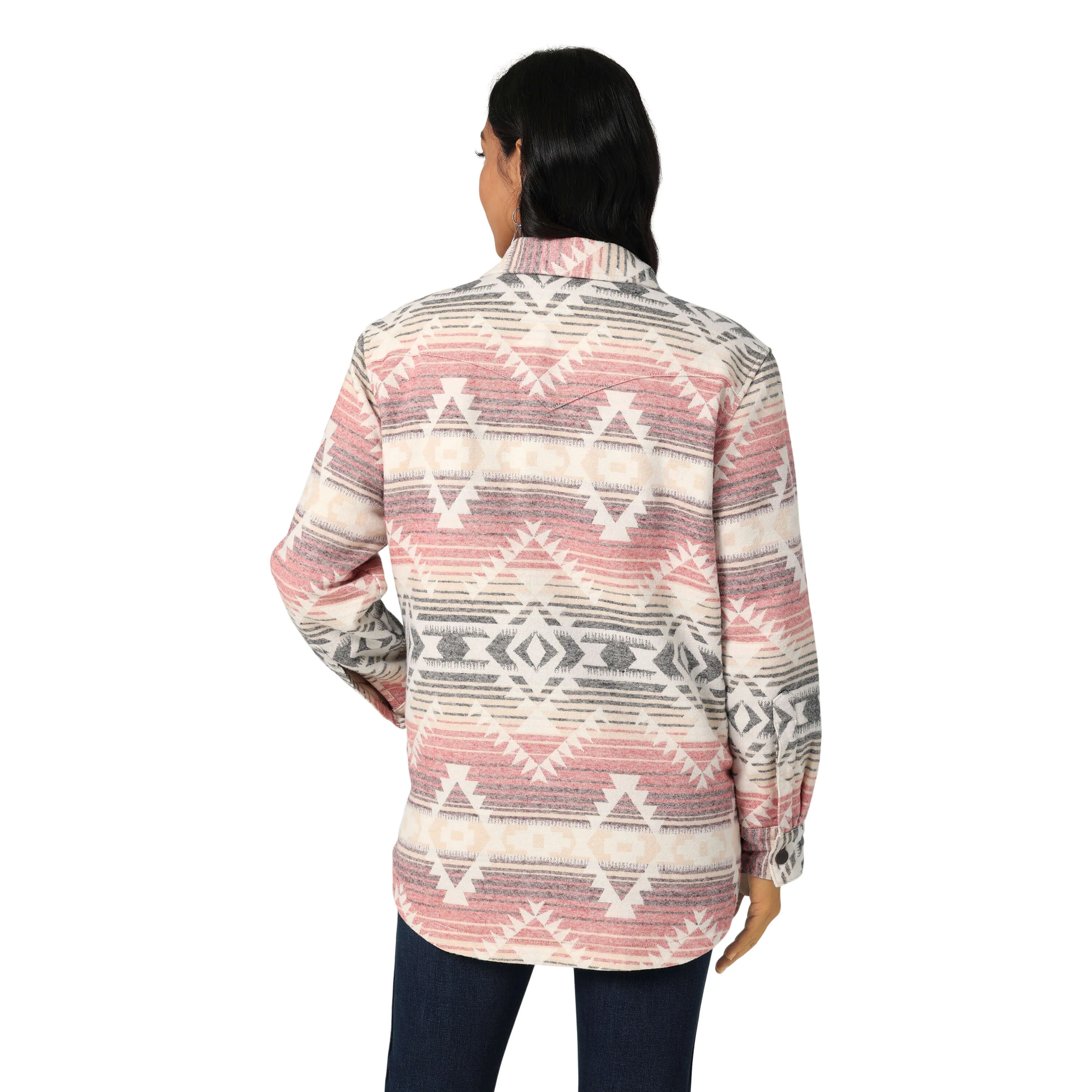 Wrangler | Ladies Retro® Vintage Red/Grey Shacket